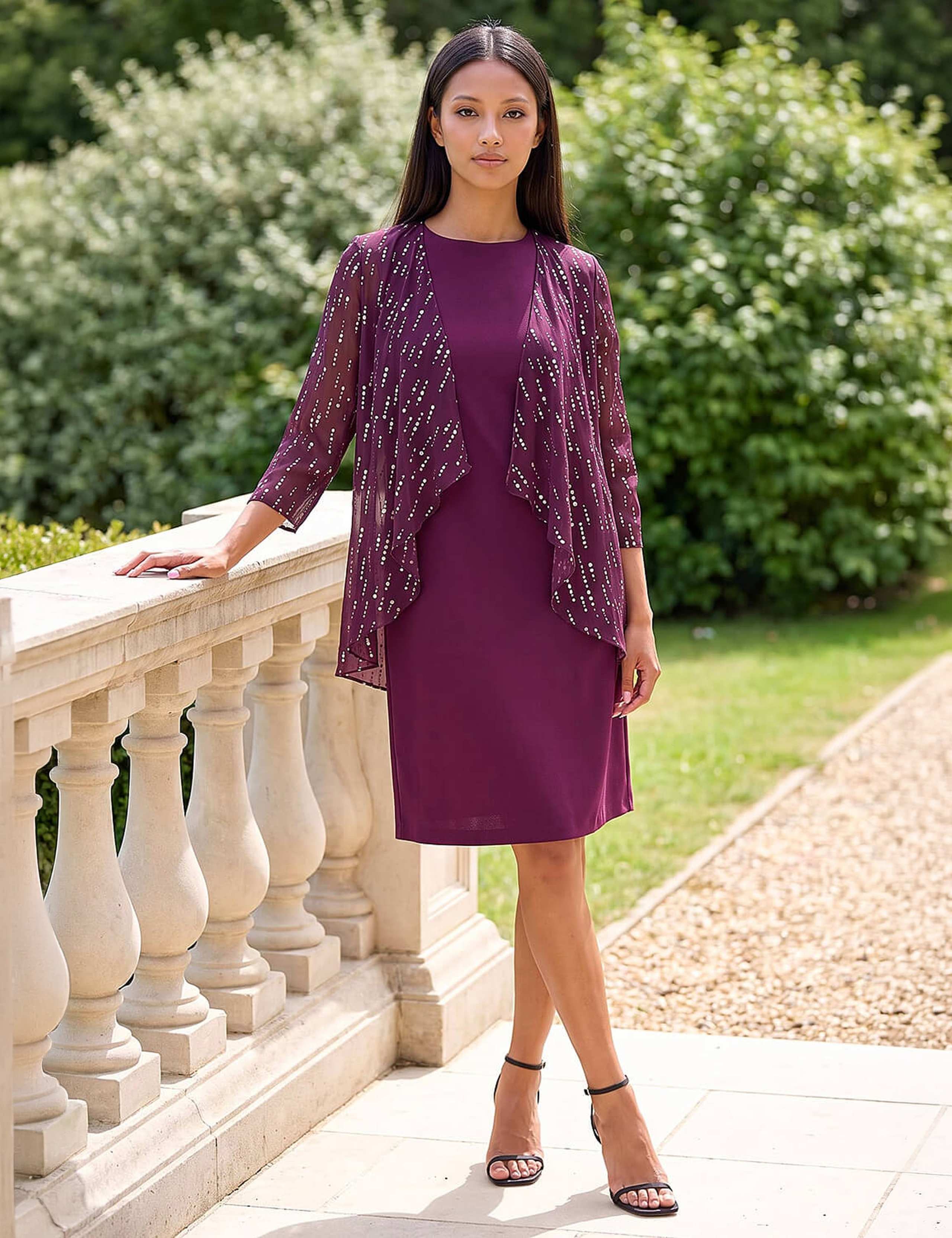 Petite Foil Print Shift Dress 3 of 4
