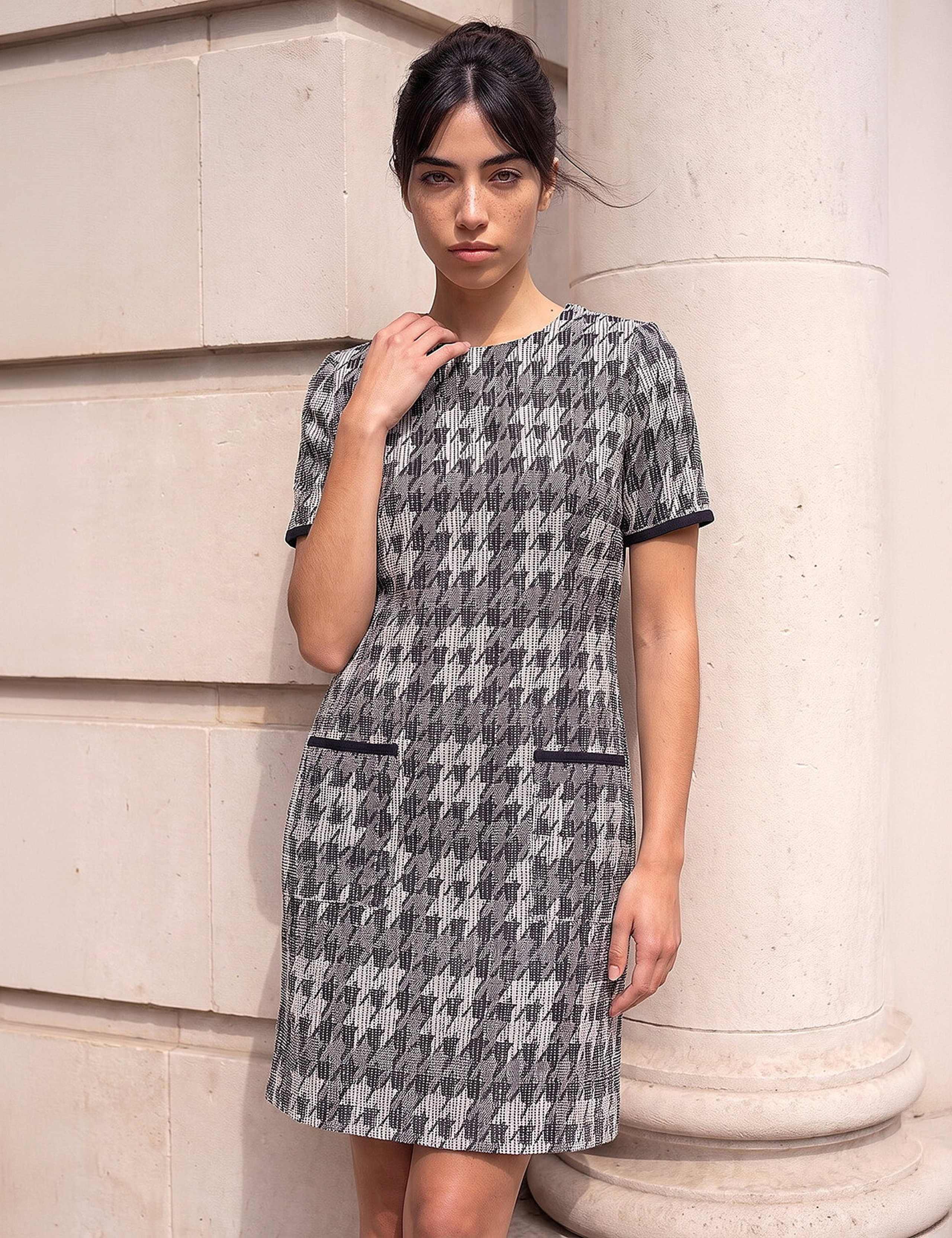 Petite Houndstooth Shift Dress 2 of 4