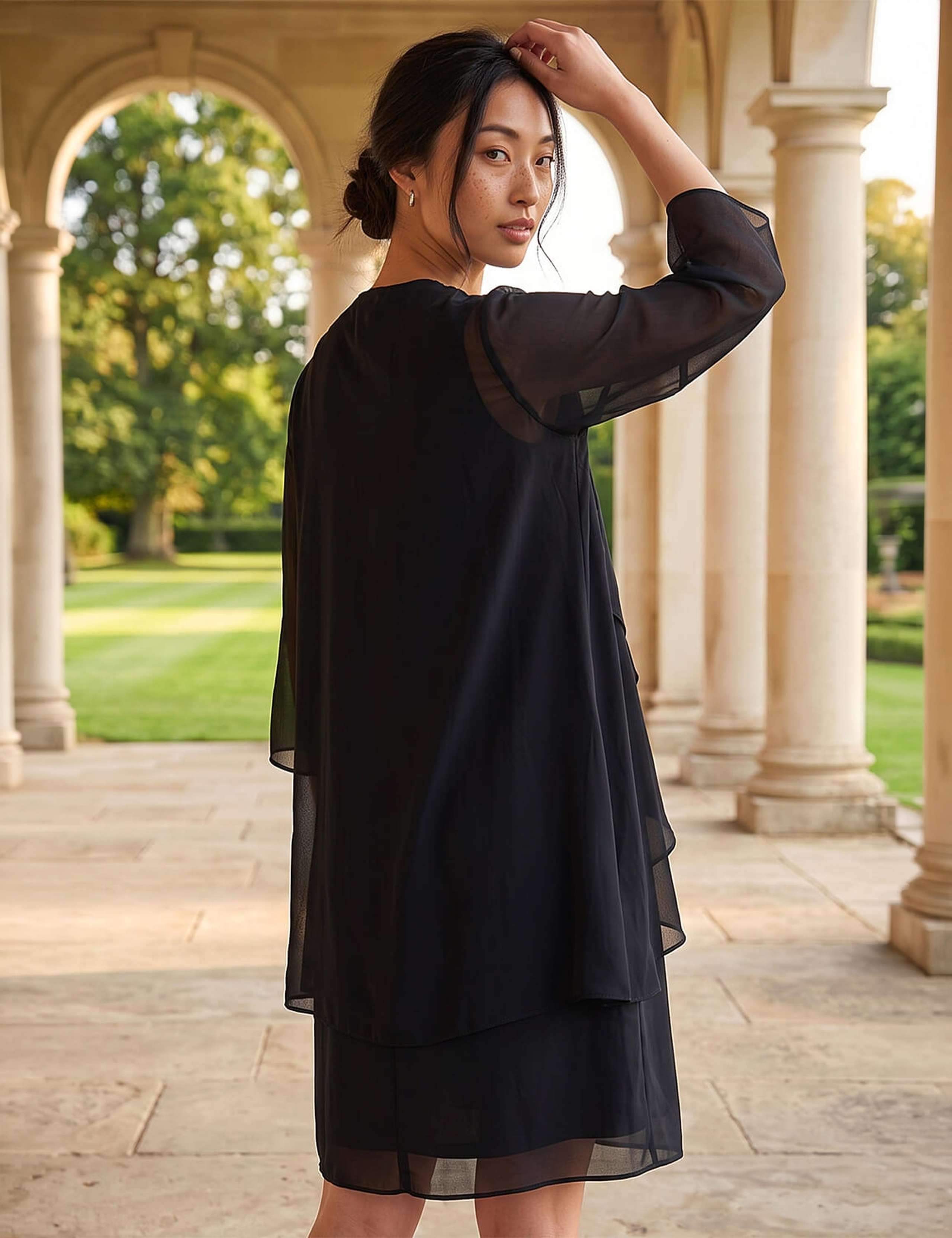 Petite Mock Wrap Shift Dress 3 of 4