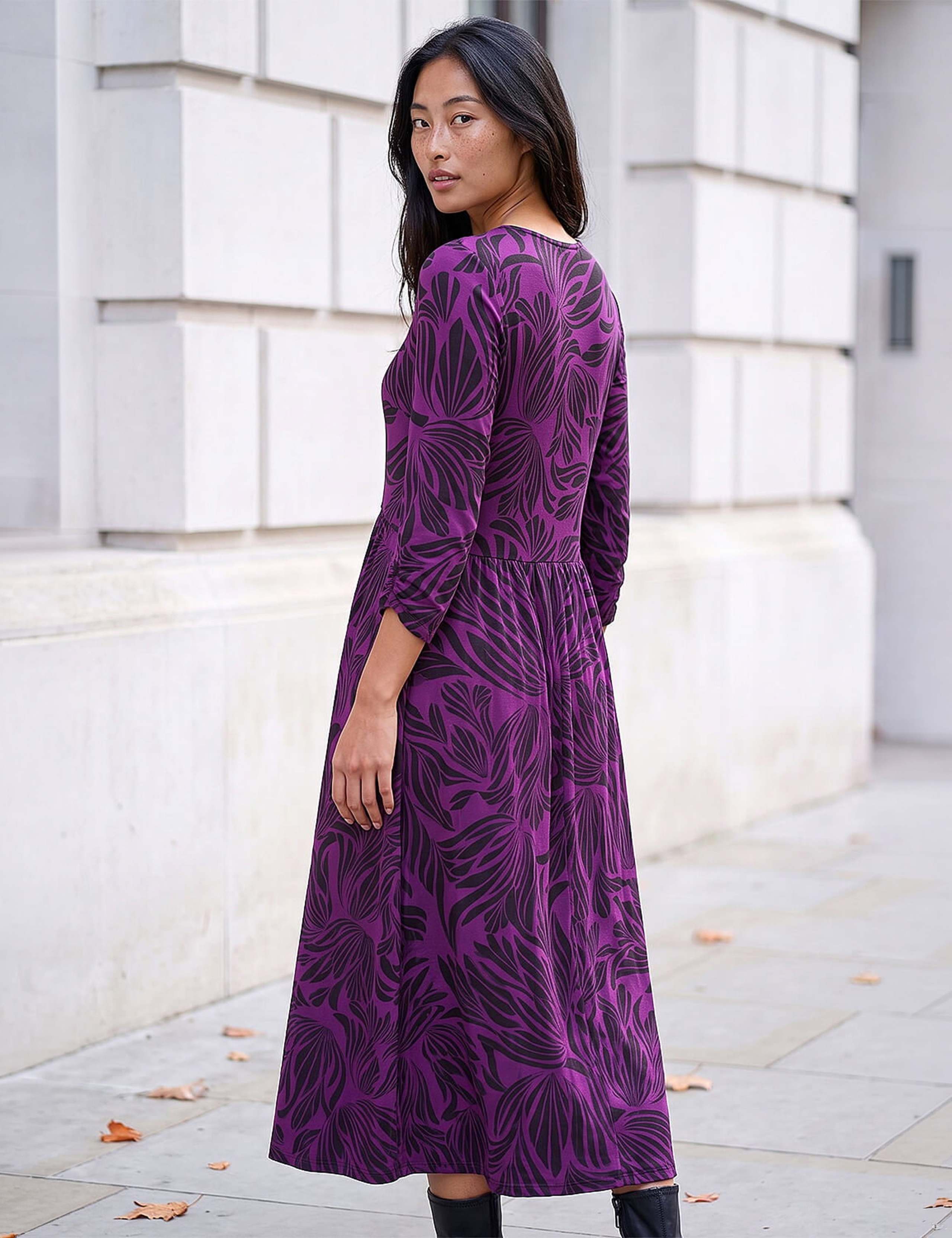 Petite Swirl Print Midi Dress 3 of 4