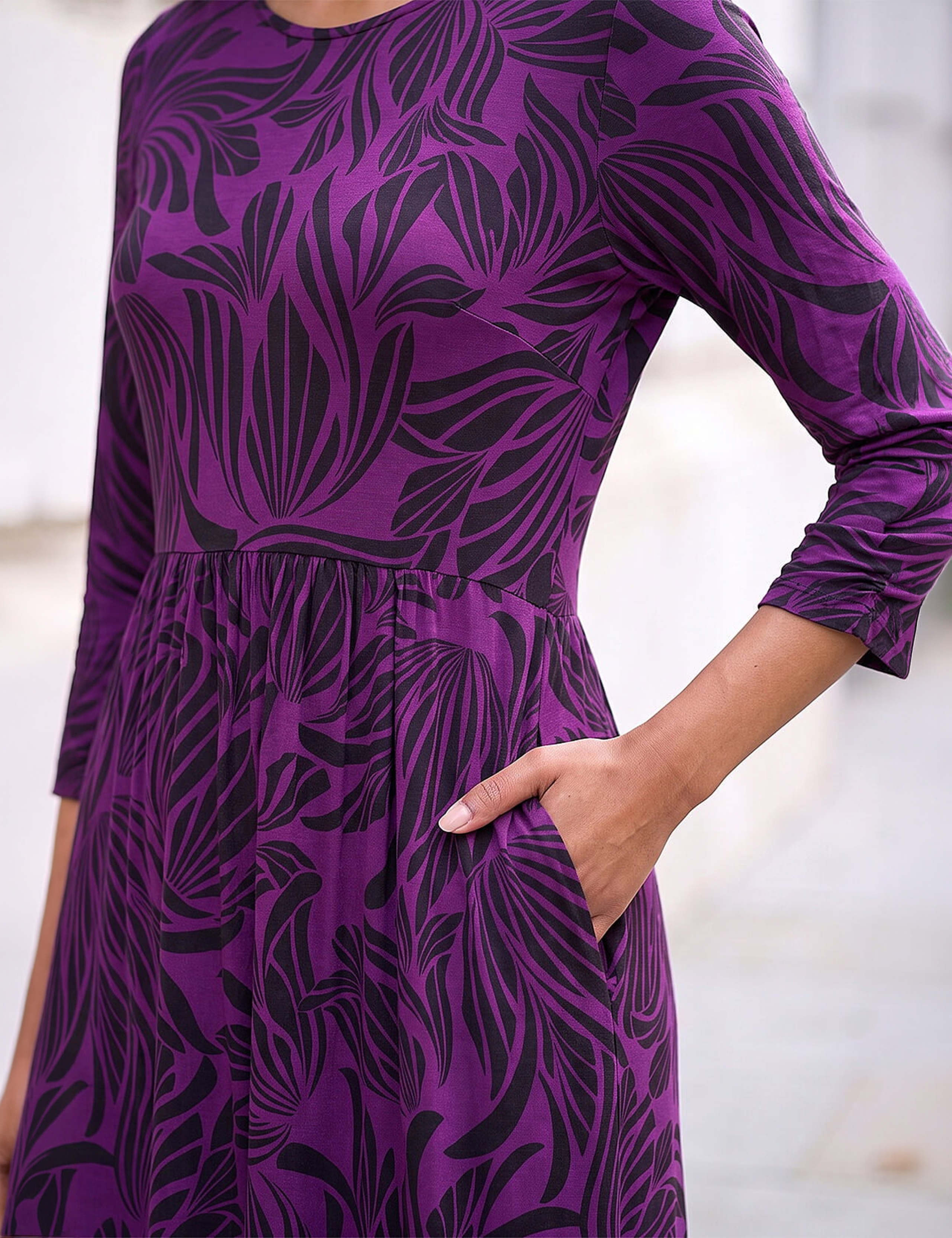 Petite Swirl Print Midi Dress 4 of 4