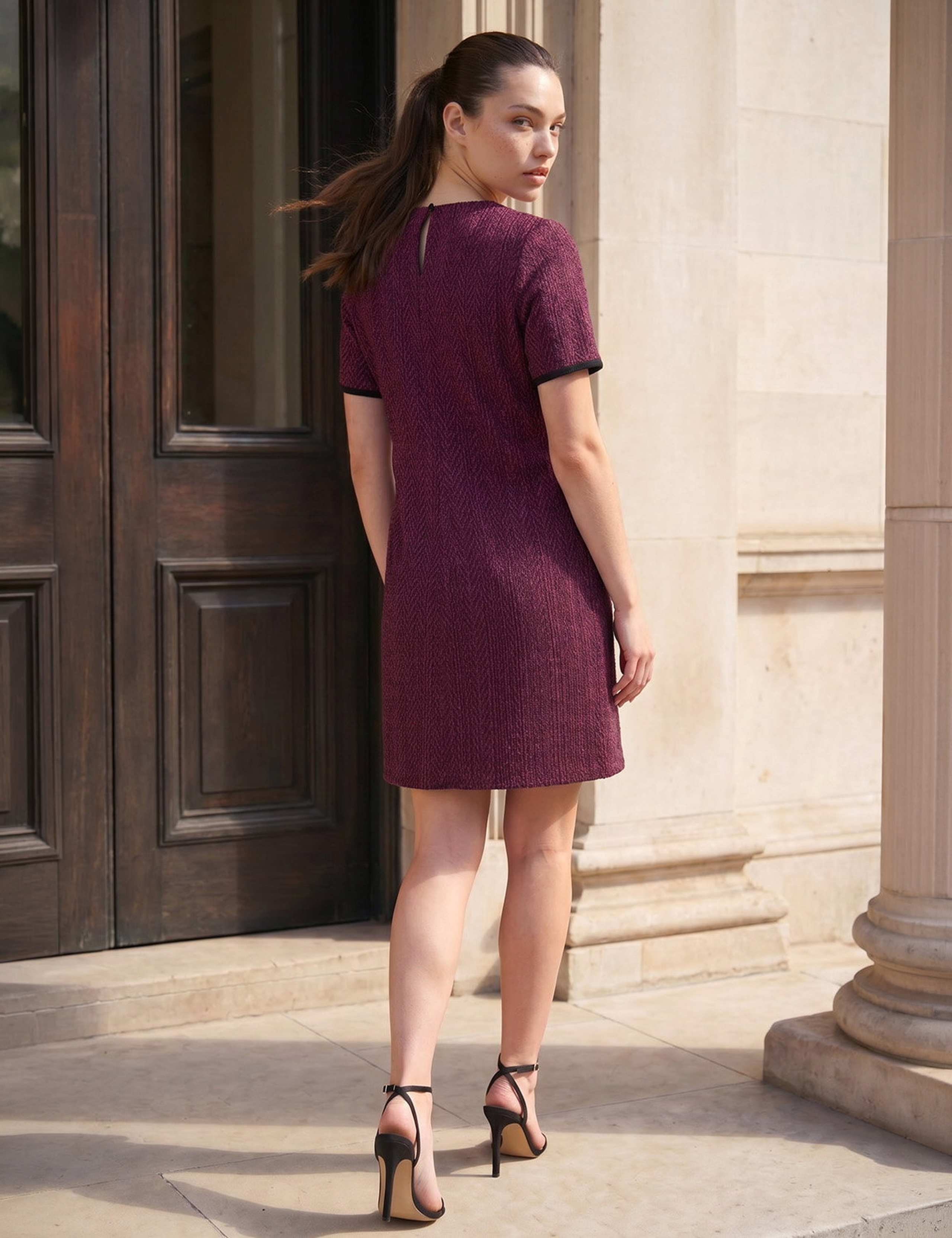 Petite Textured Shift Dress 4 of 4