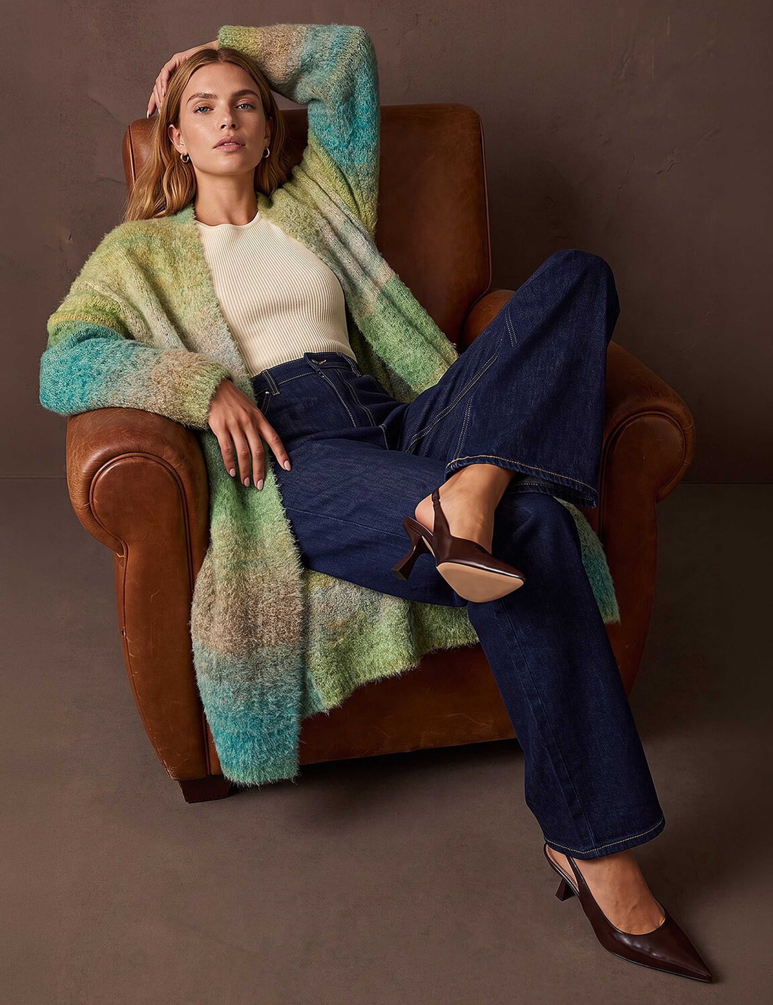 Ombre Longline Cardigan With Wool 3 of 4
