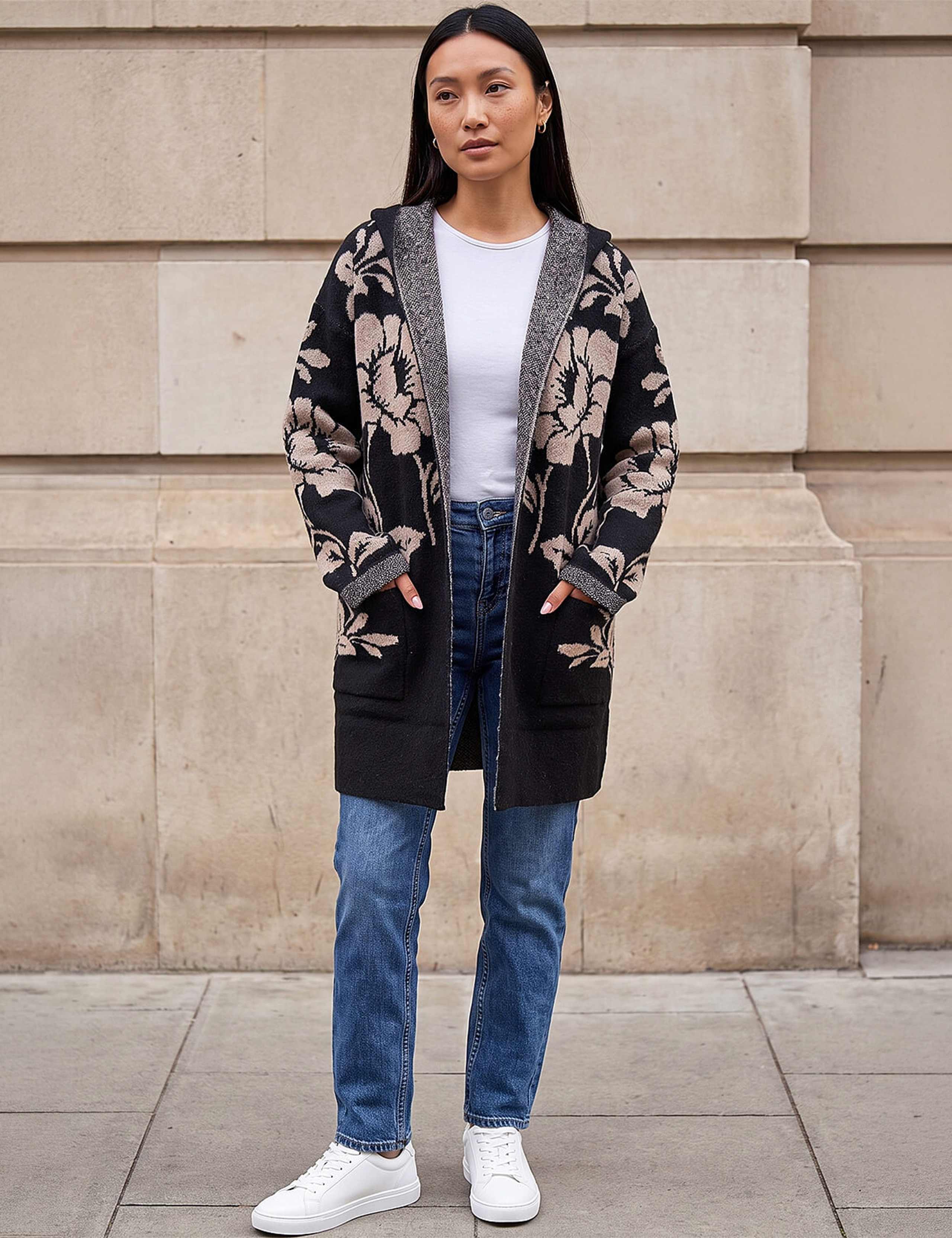 Floral Hooded Cardigan 3 of 4