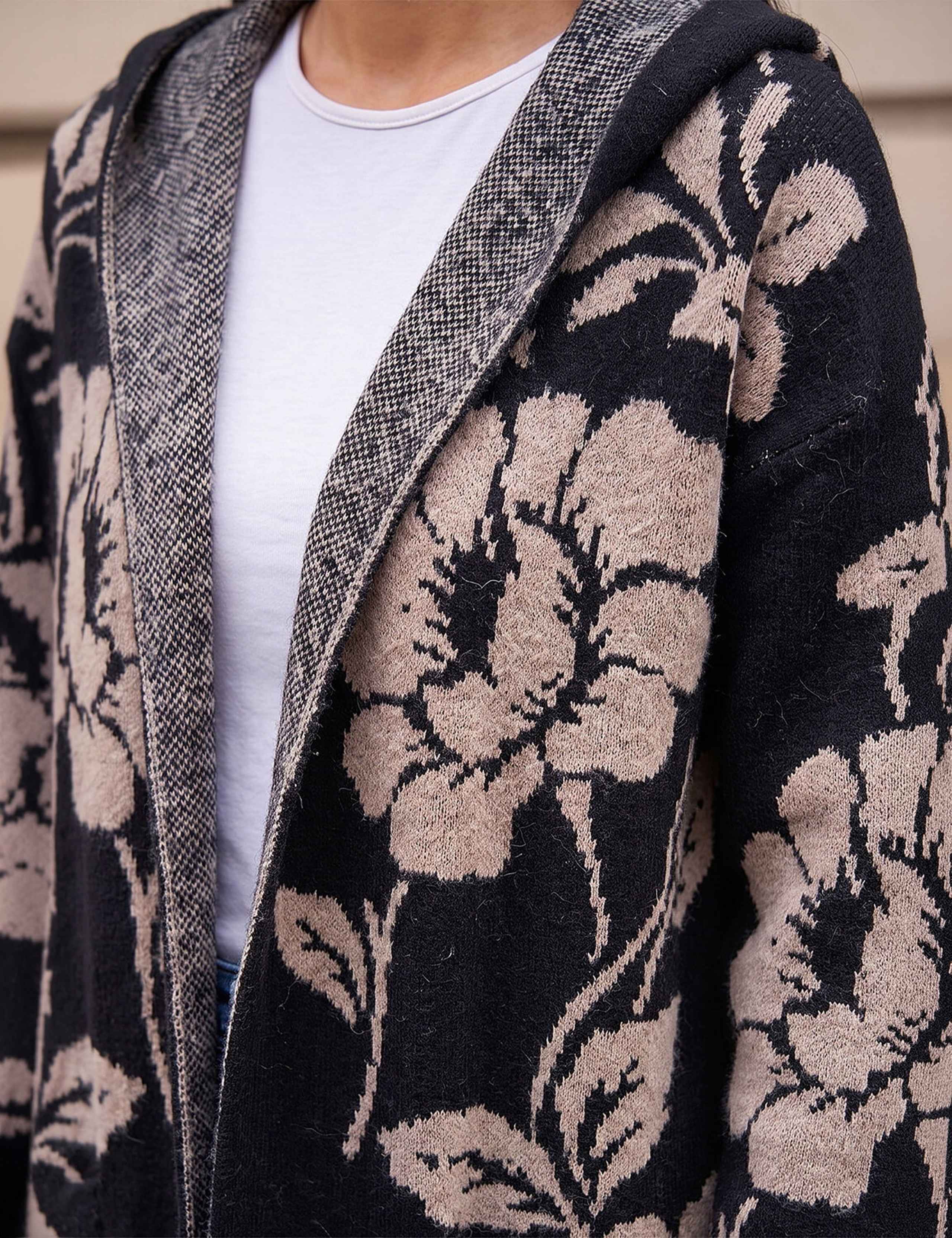 Floral Hooded Cardigan 4 of 4