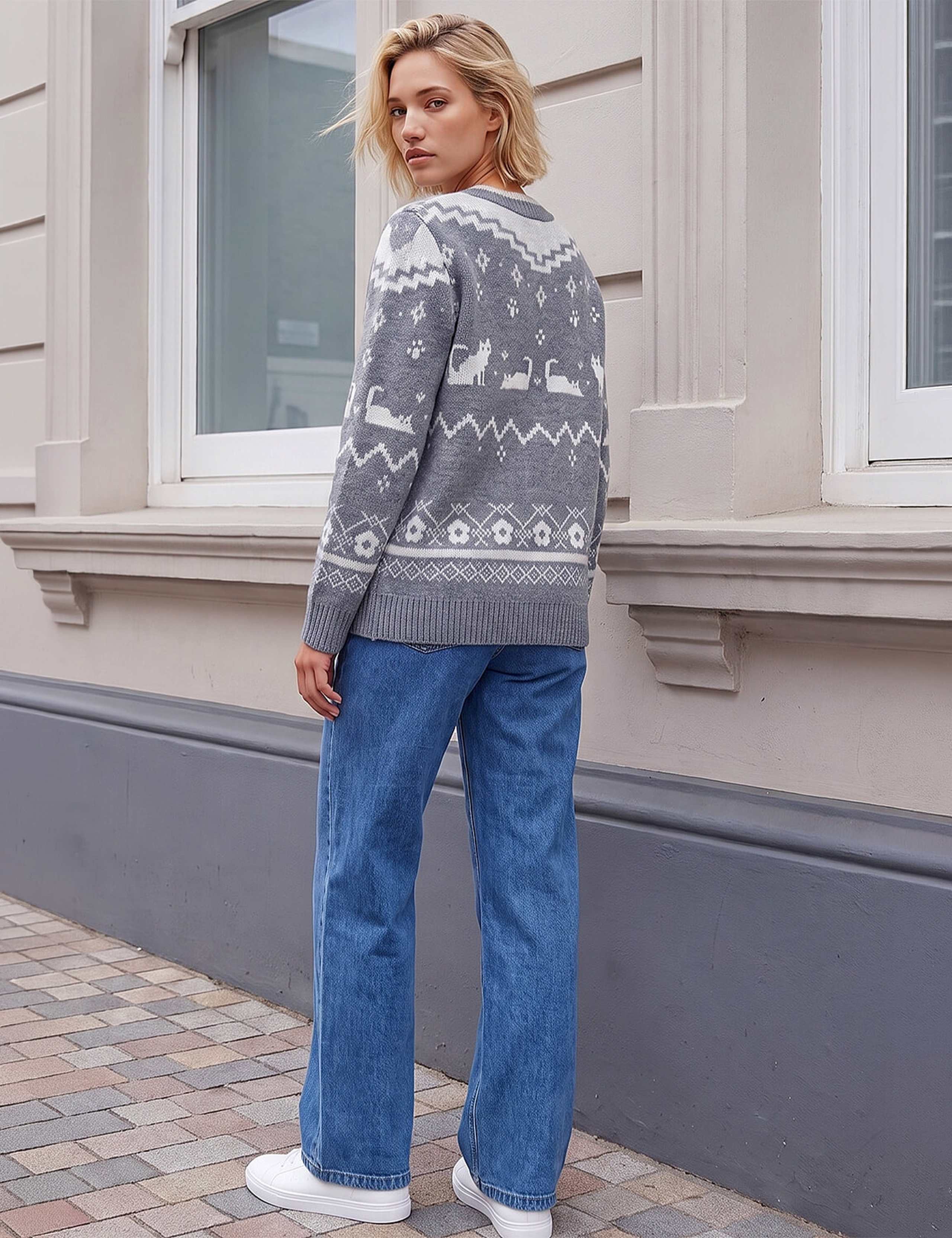 Cat Jacquard Cardigan 3 of 4