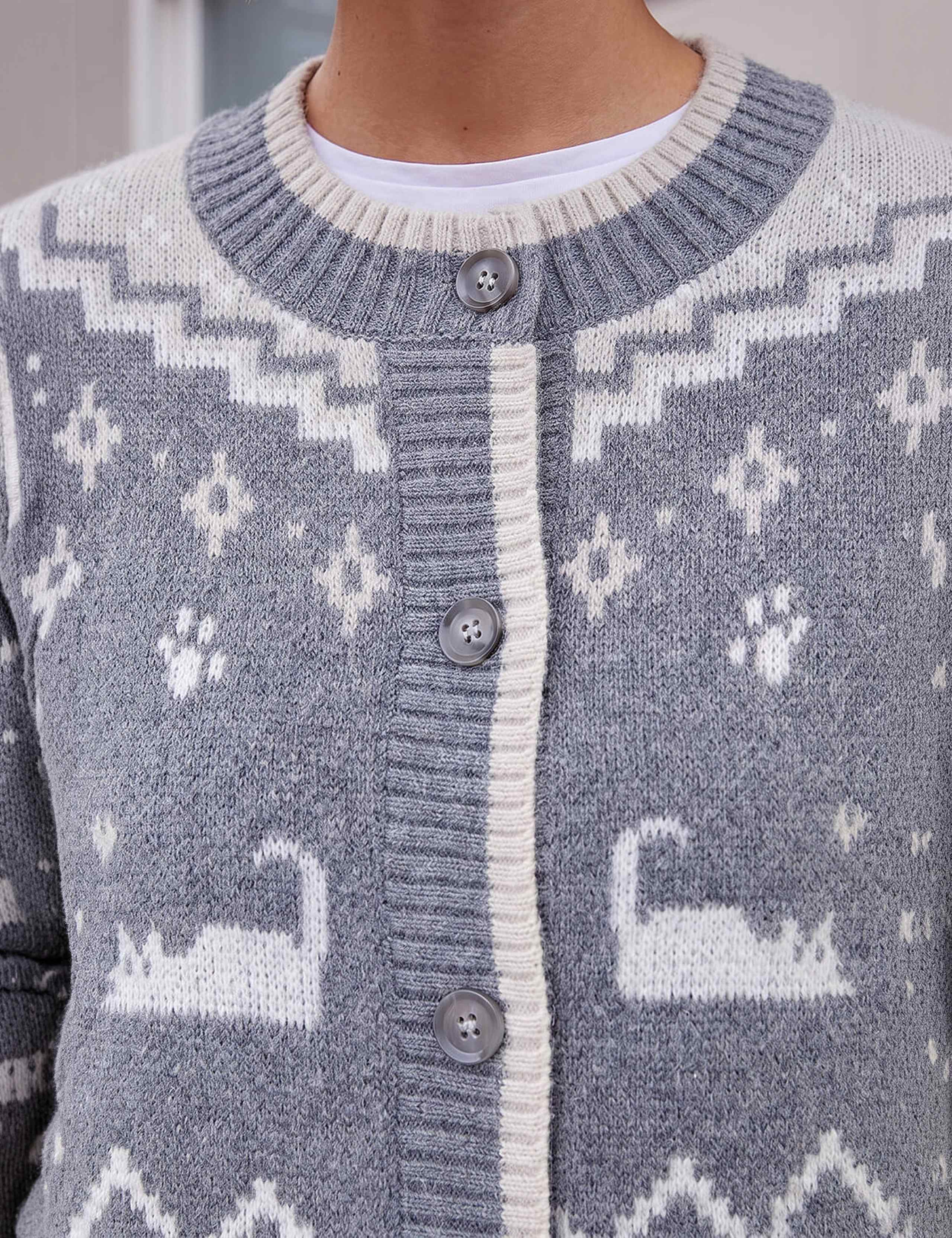 Cat Jacquard Cardigan 4 of 4