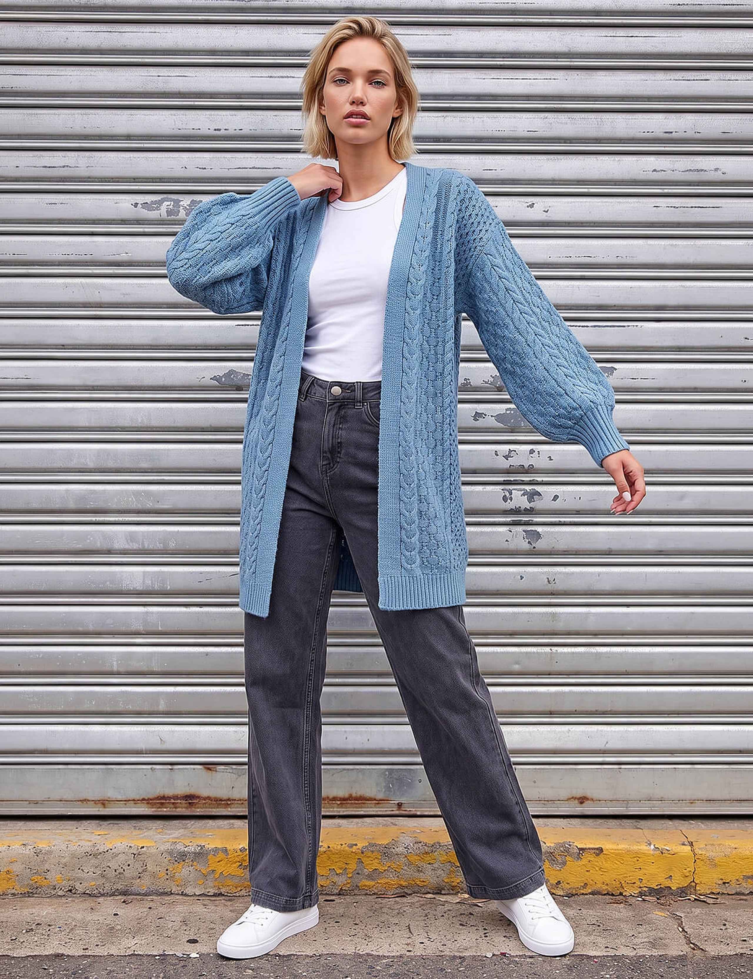 Chunky Cable Knit Cardigan 2 of 4