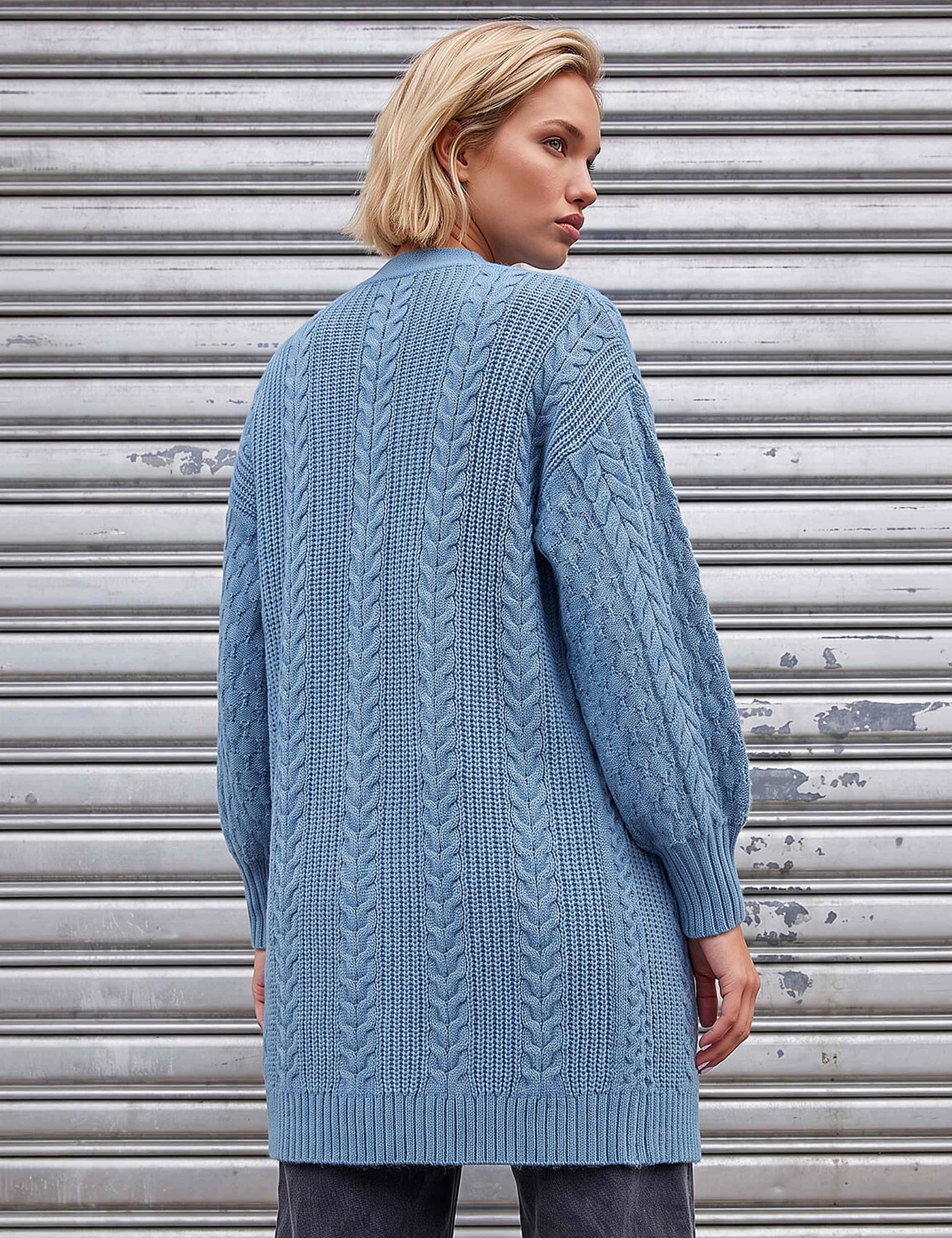 Chunky Cable Knit Cardigan 3 of 4