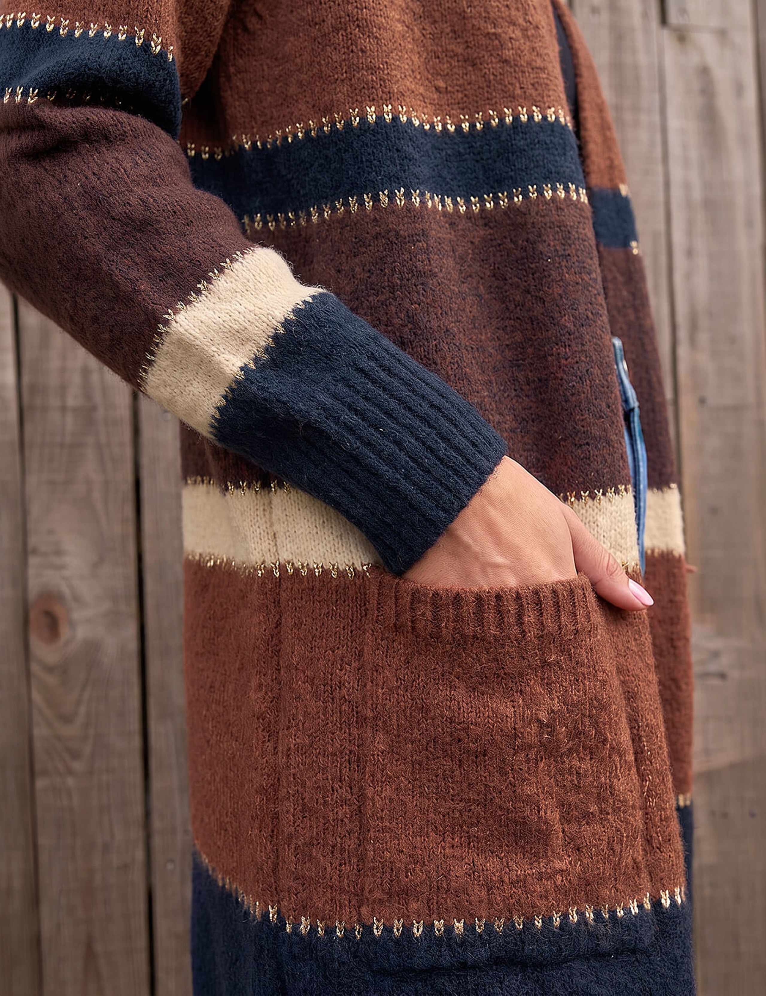 Colour Block Longline Cardigan 4 of 4
