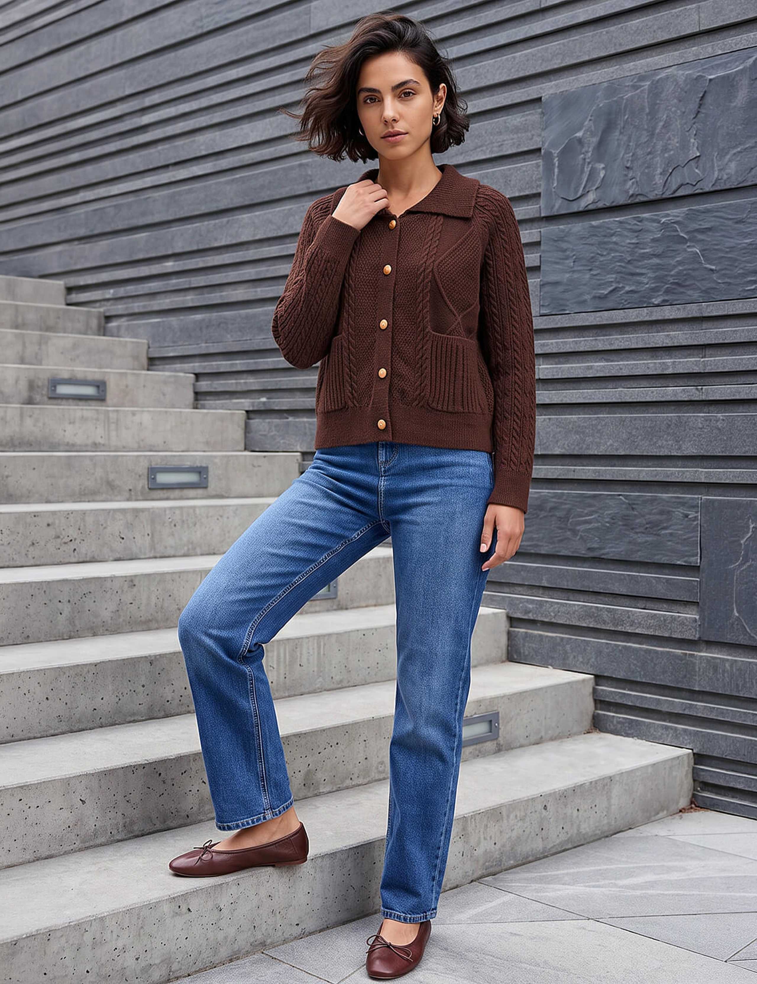 Chunky Cable Knit Cardigan 2 of 4