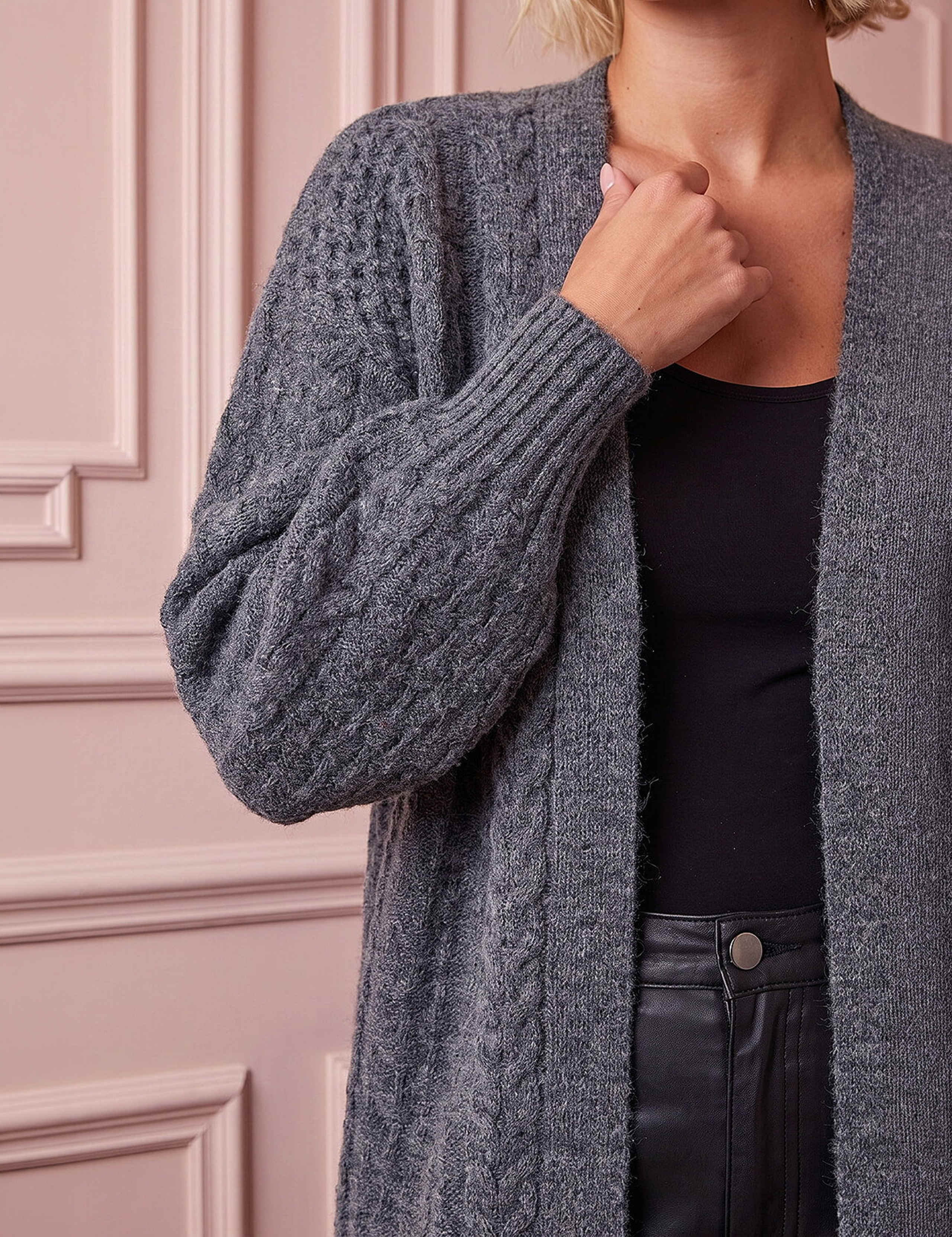 Chunky Cable Knit Cardigan 4 of 4