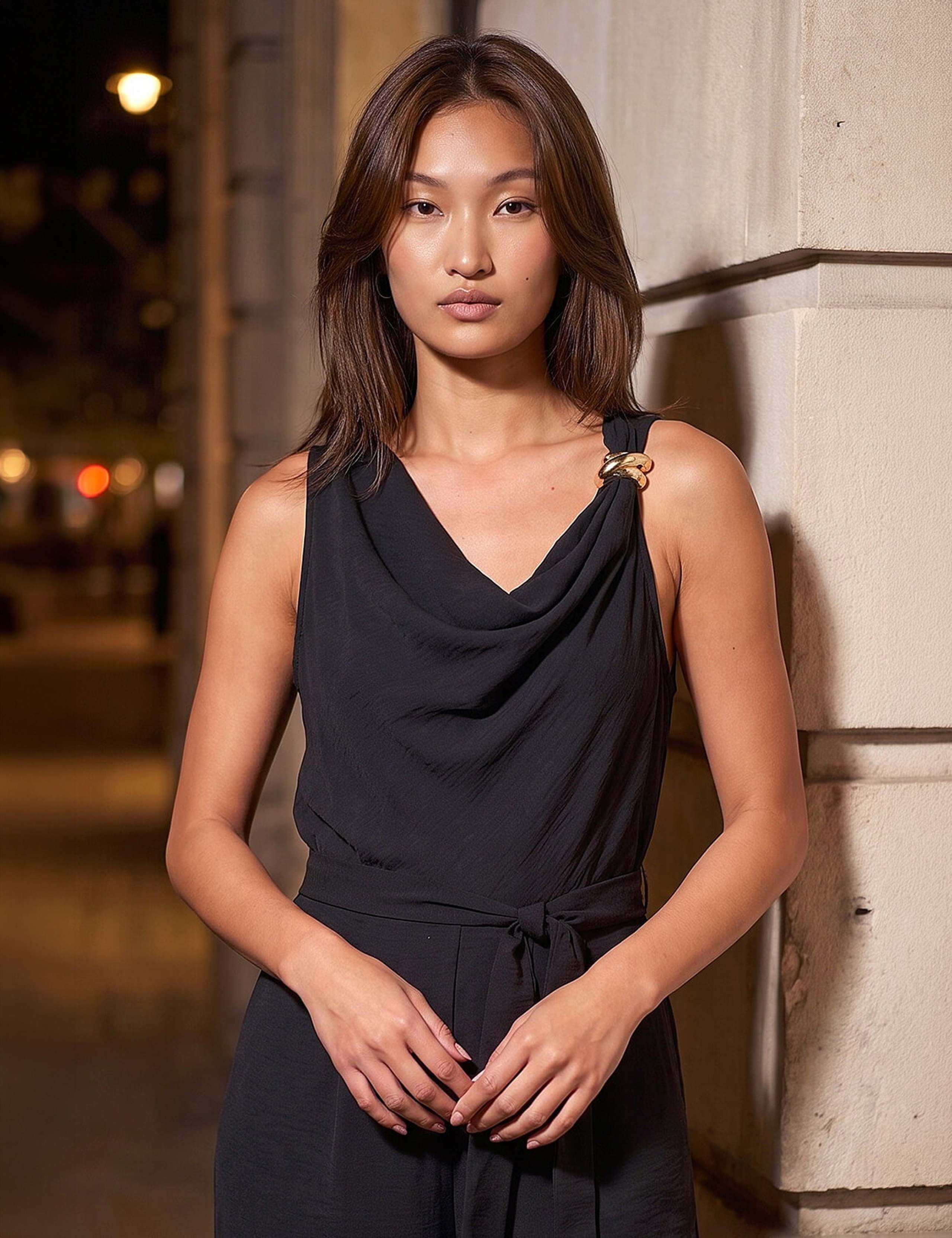 3/4 Sleeve Cropped Jumpsuit 2 of 4