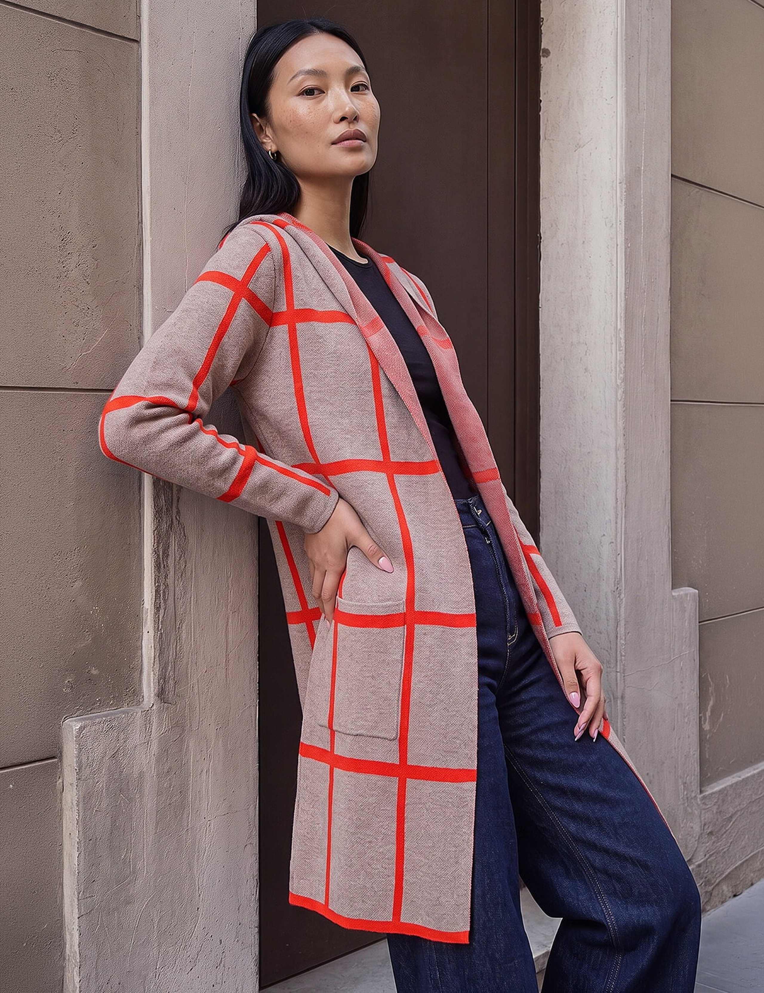 Contrast Longline Cardigan 2 of 4