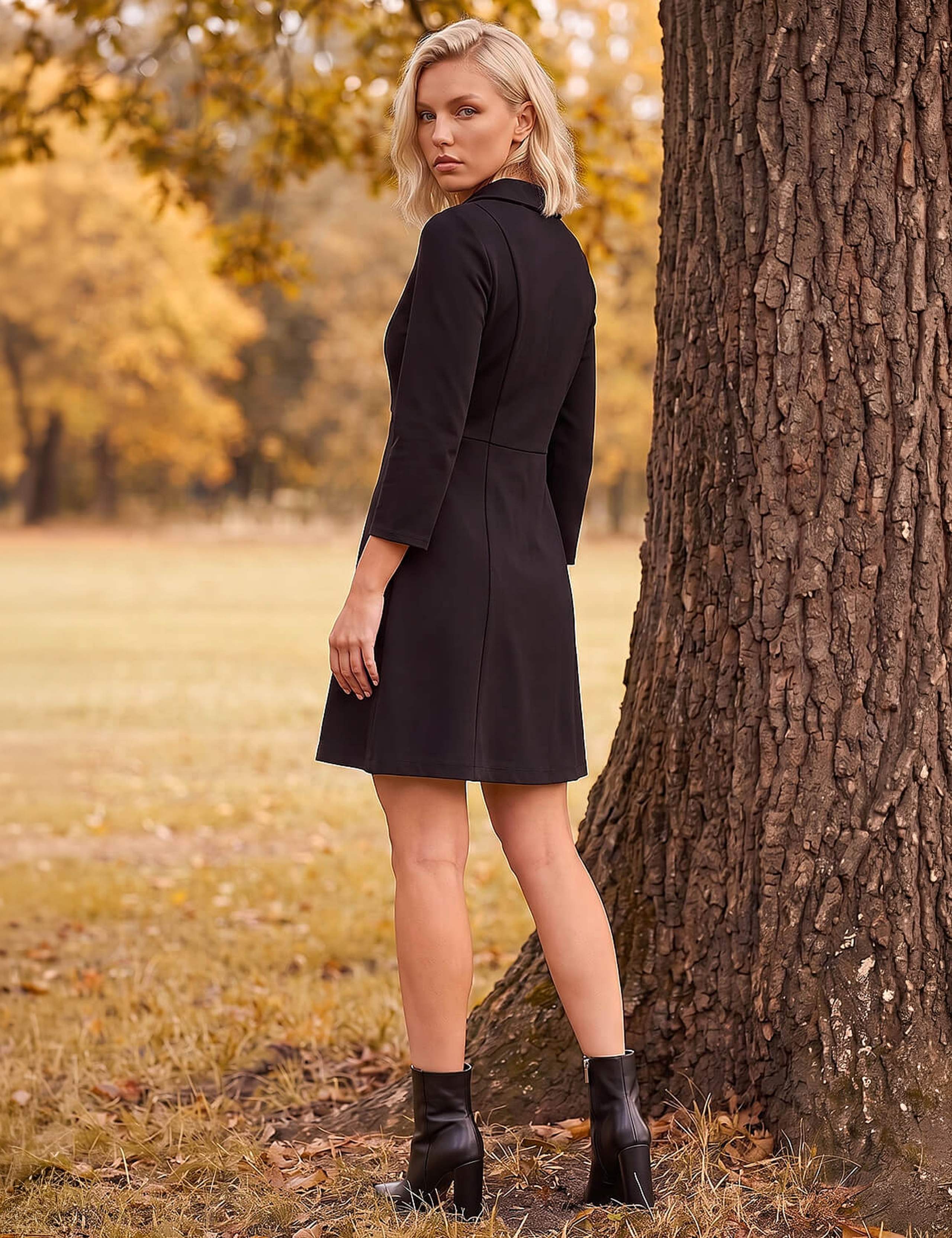 Petite Zip Front Skater Dress 4 of 4