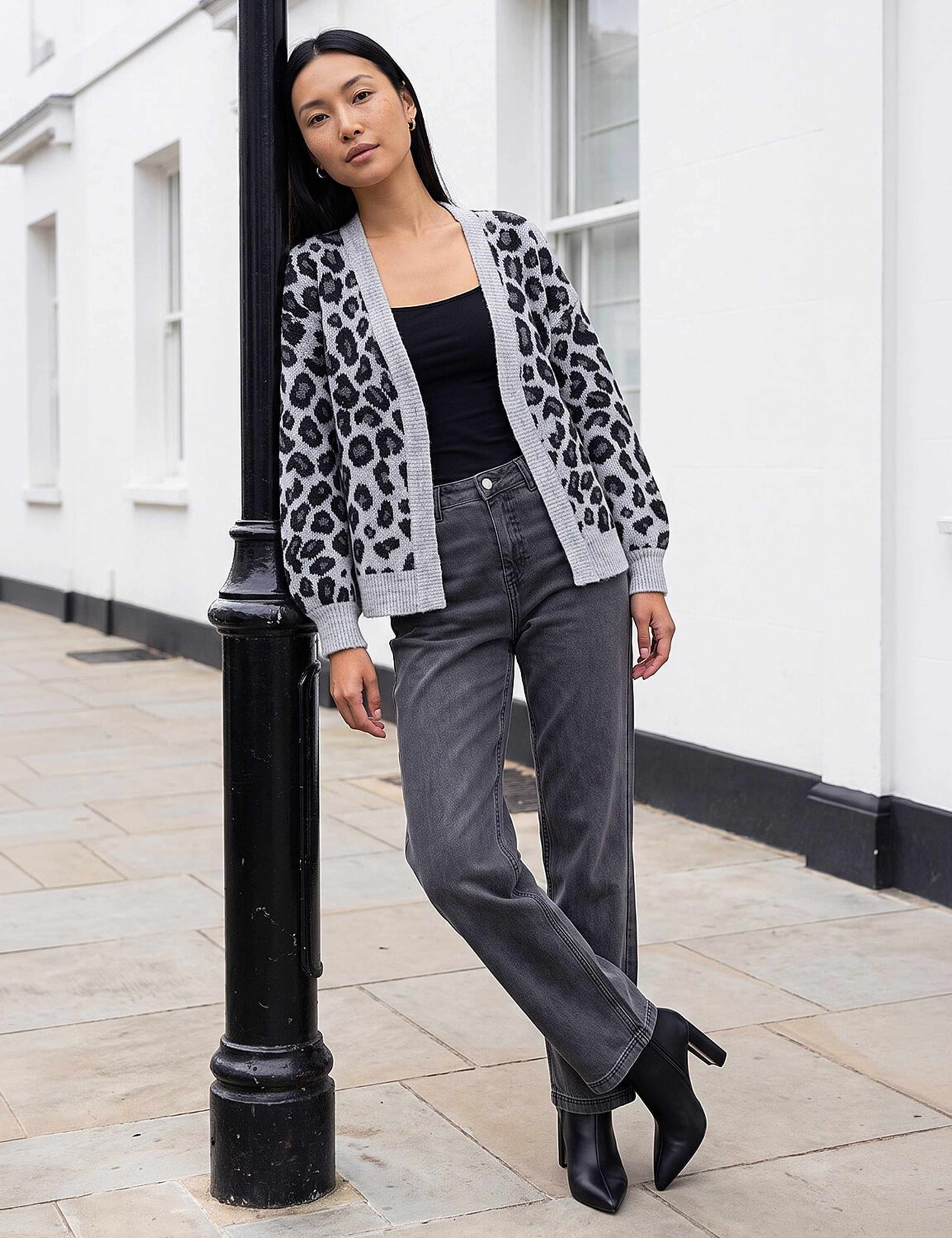 Jacquard Animal Print Cardigan 2 of 4