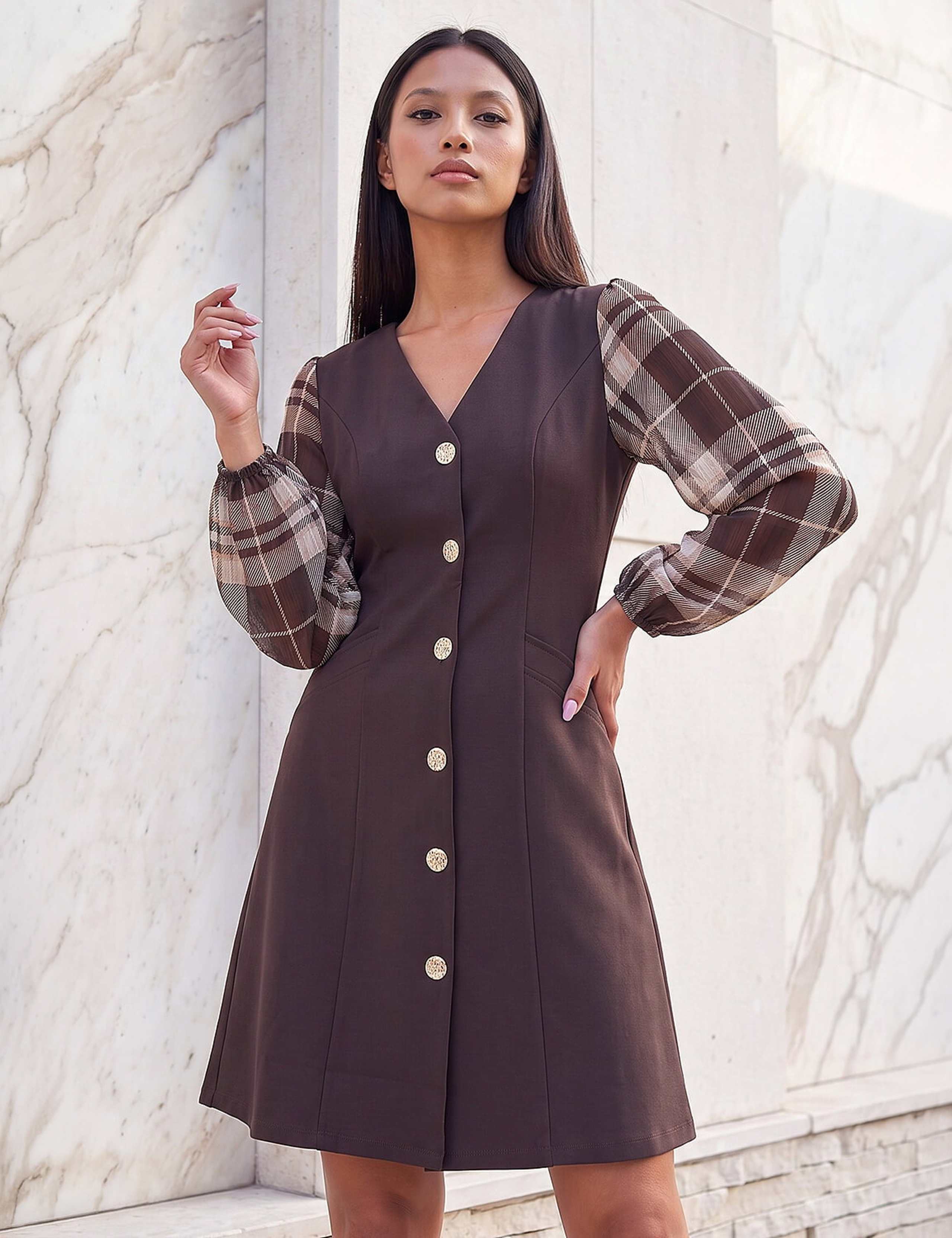 Petite Button Through Midi Dress 2 of 4