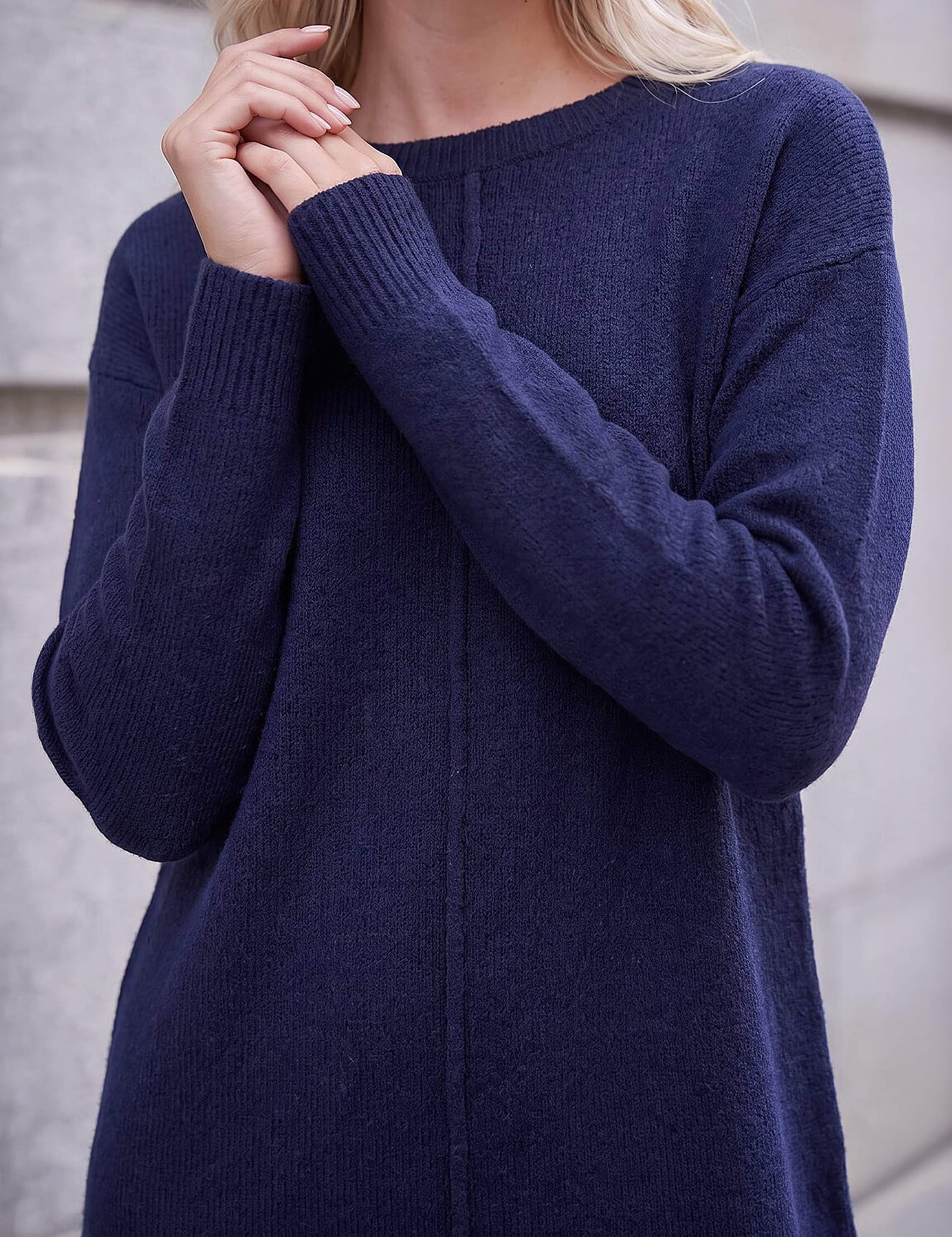 Petite Knitted Pintuck Shift Dress 4 of 4