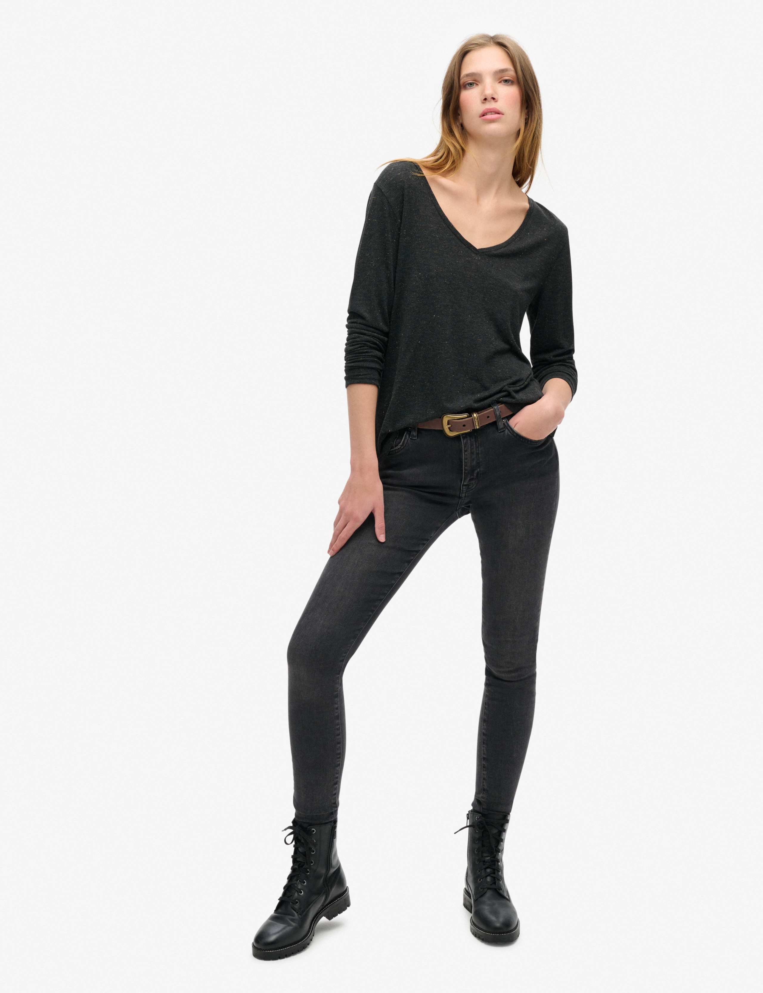 Jersey V-Neck Top 3 of 6