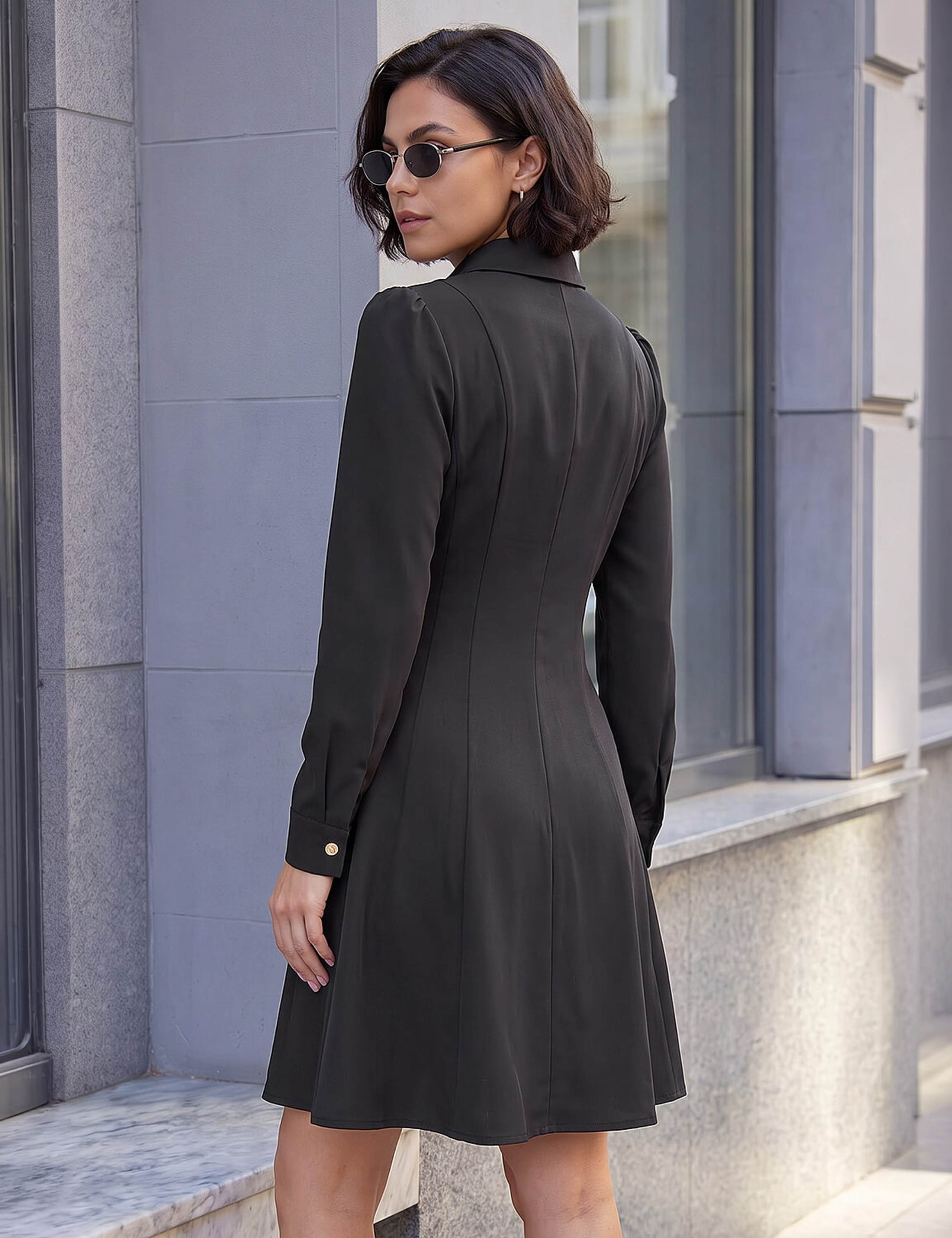 Collared Button Through Knee Length Shirt Dress 3 of 4