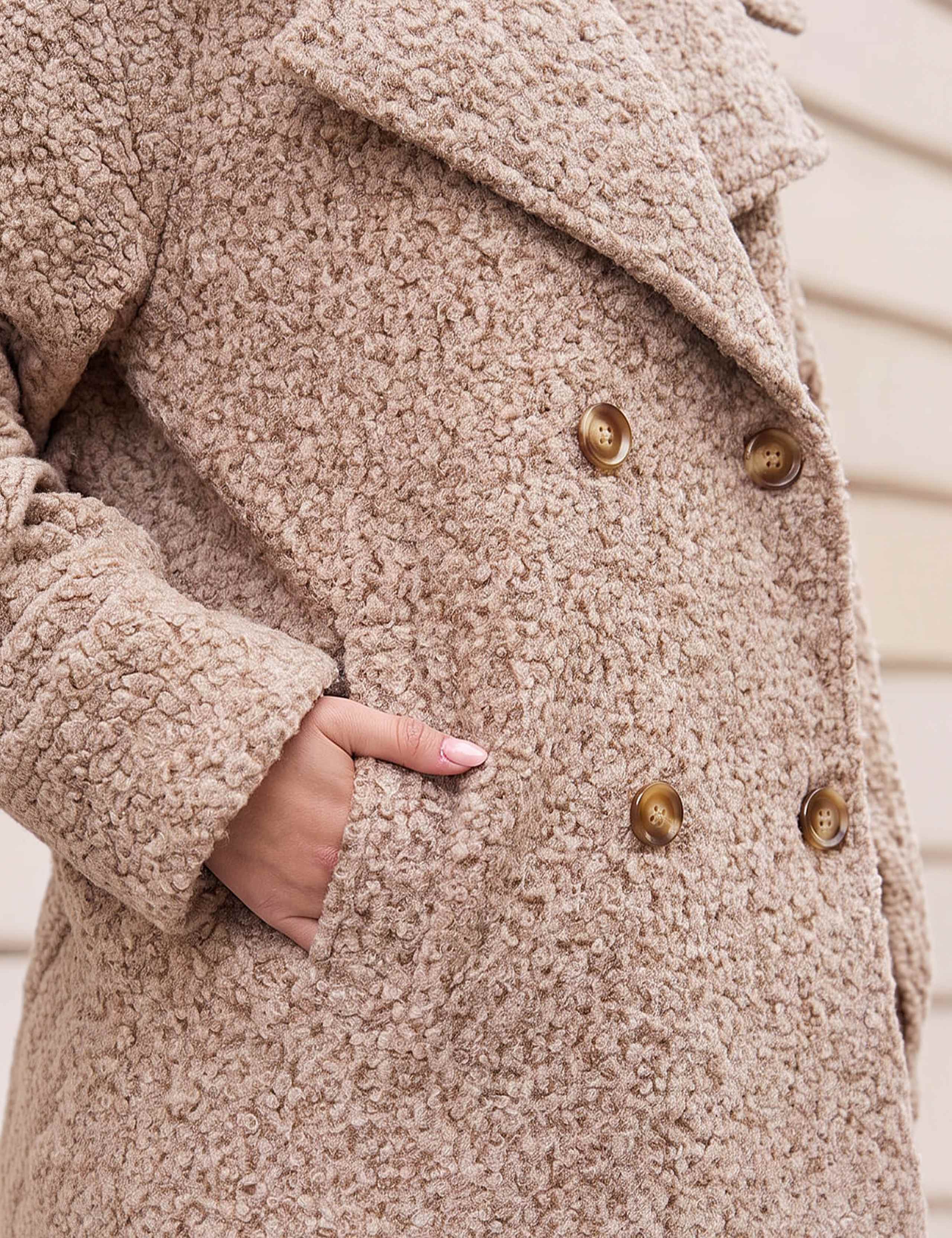 Textured Double Breasted Coat 3 of 4
