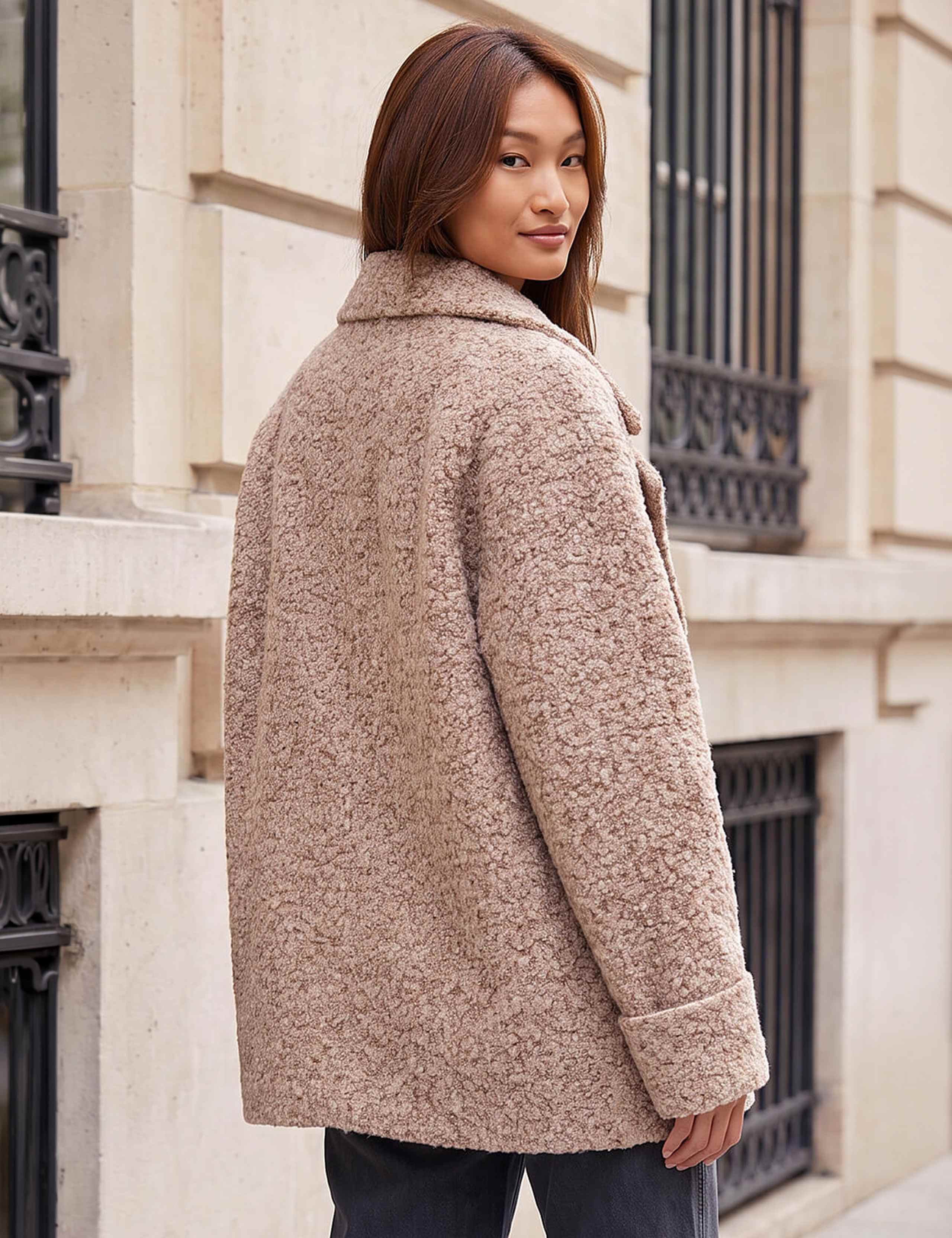 Textured Double Breasted Coat 4 of 4