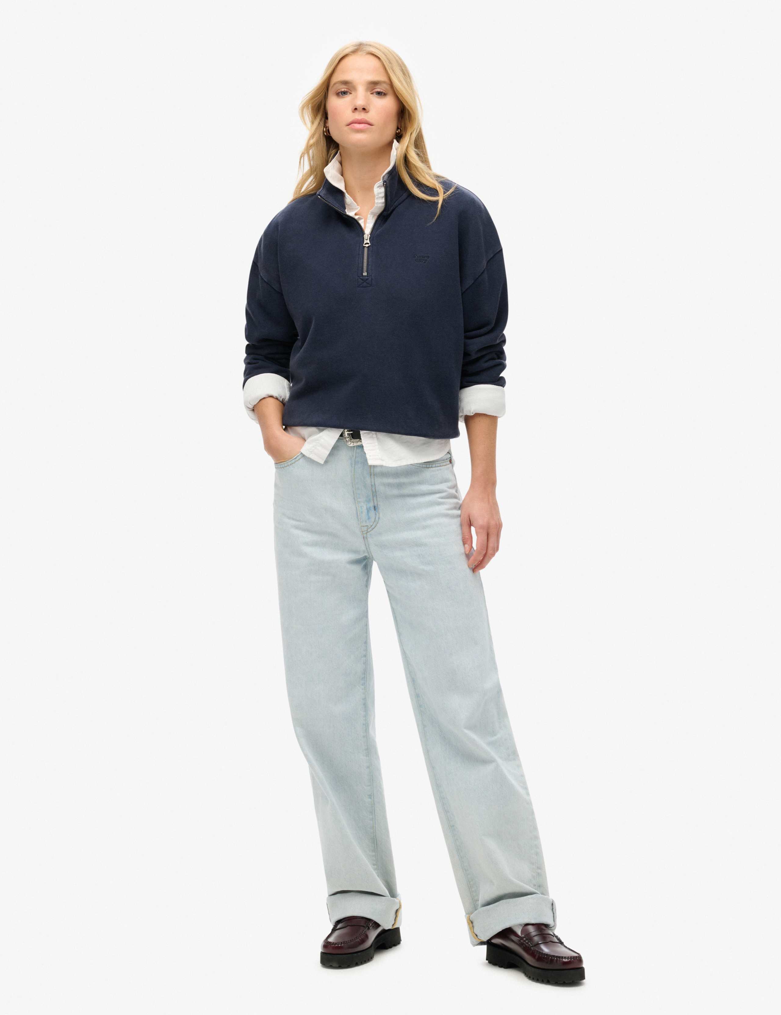 Pure Cotton Half Zip Sweatshirt 3 of 5