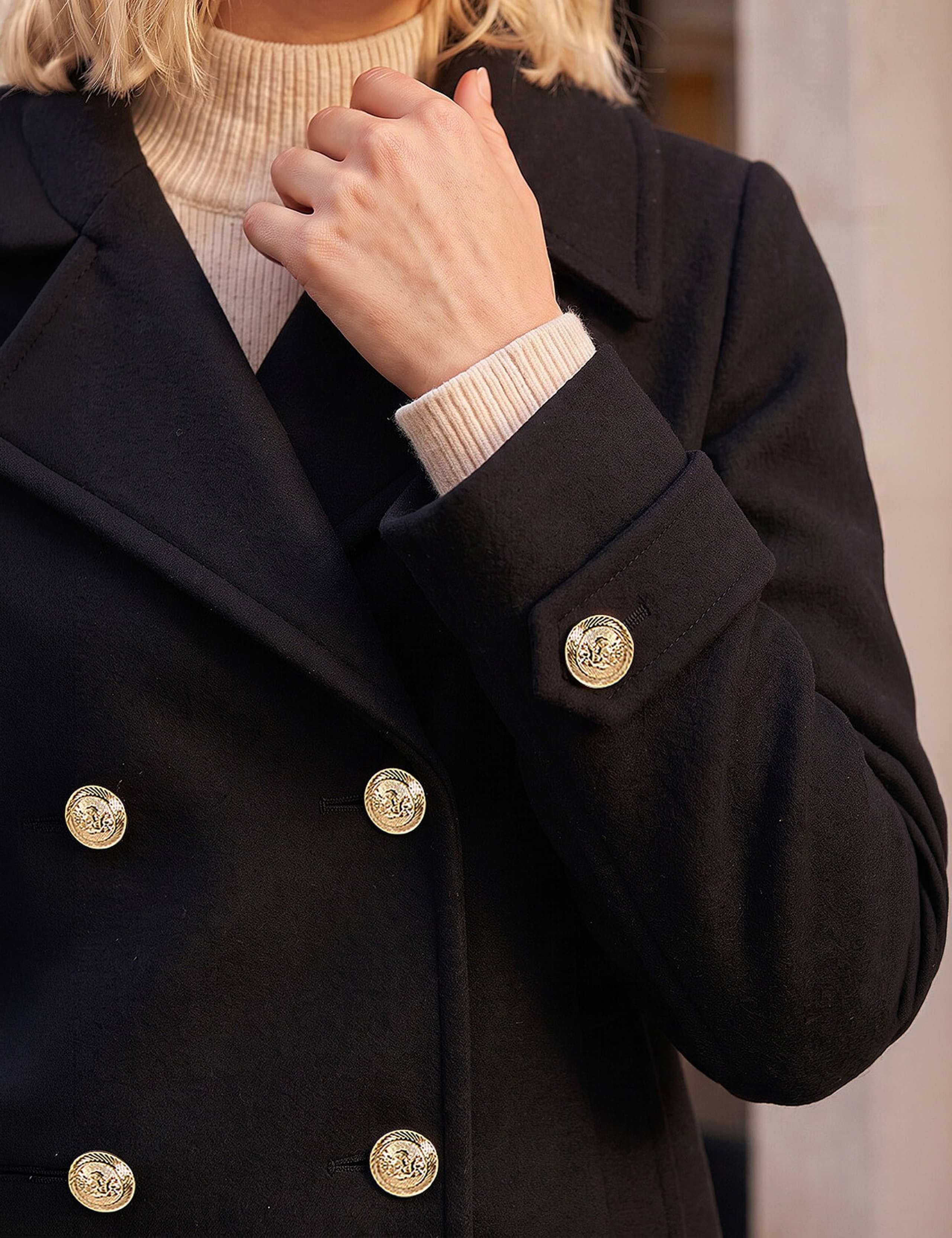 Petite Collared Double Breasted Coat 3 of 4