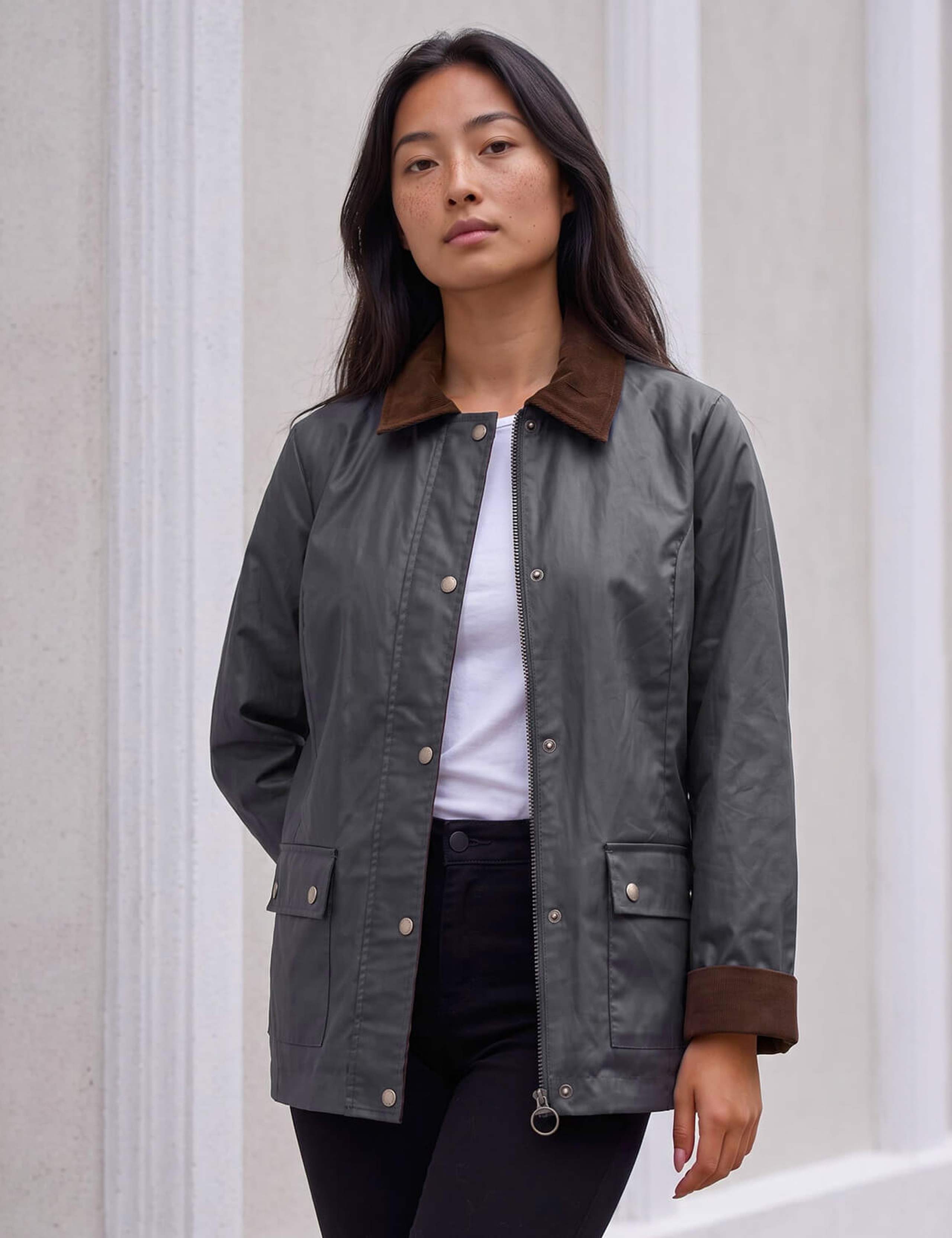 Petite Pure Cotton Showerproof Raincoat 3 of 4