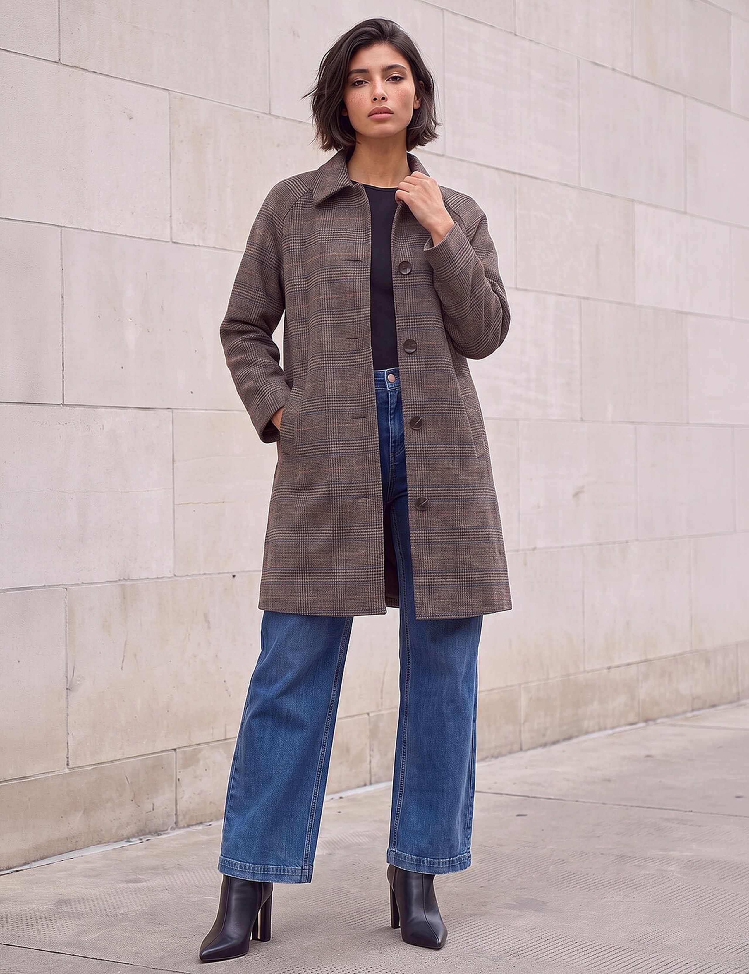 Petite Check Coat 3 of 4