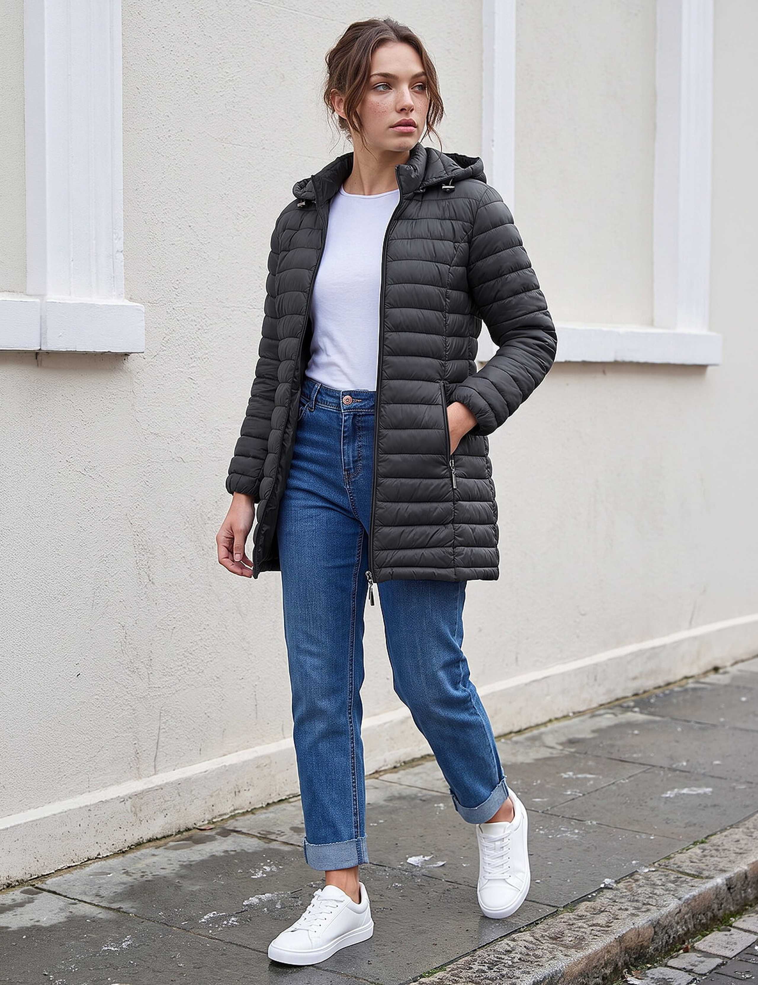 Petite Quilted Hooded Puffer Coat 2 of 4