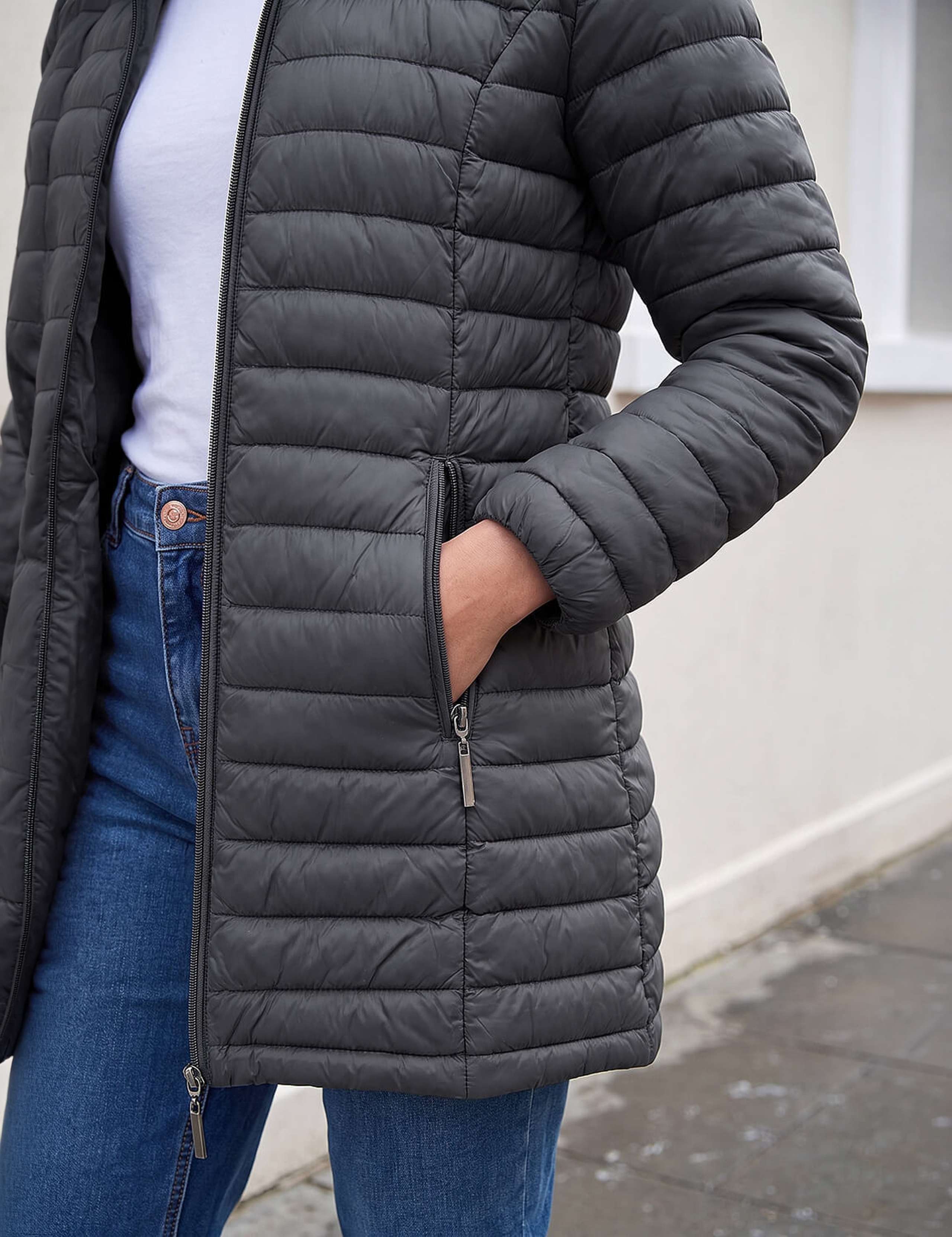 Petite Quilted Hooded Puffer Coat 3 of 4