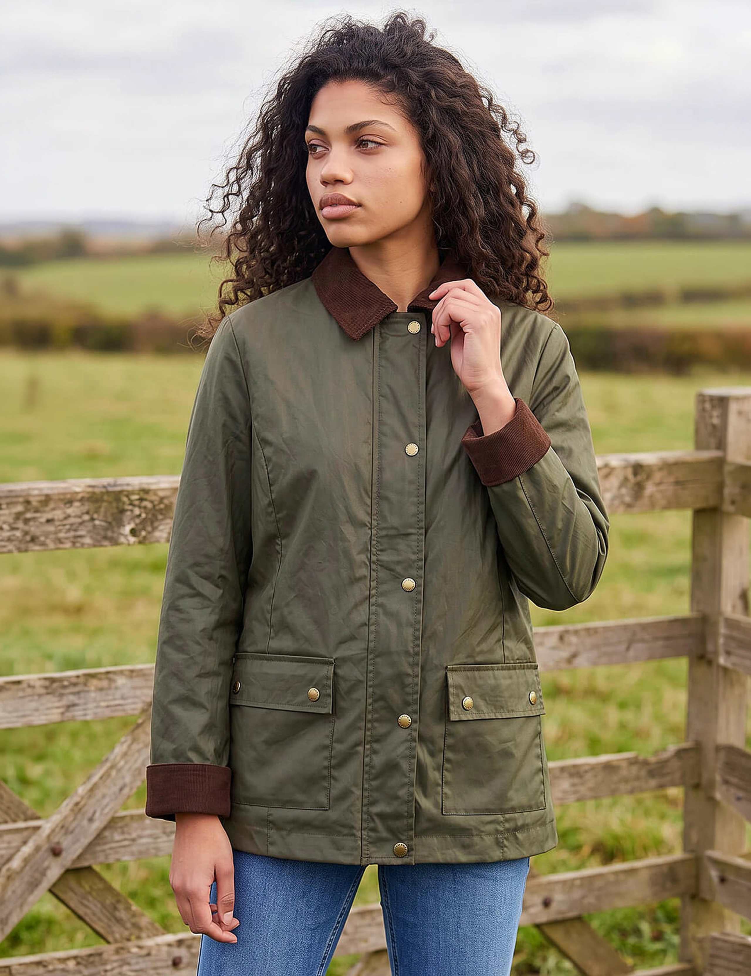 Petite Pure Cotton Showerproof Raincoat 3 of 4