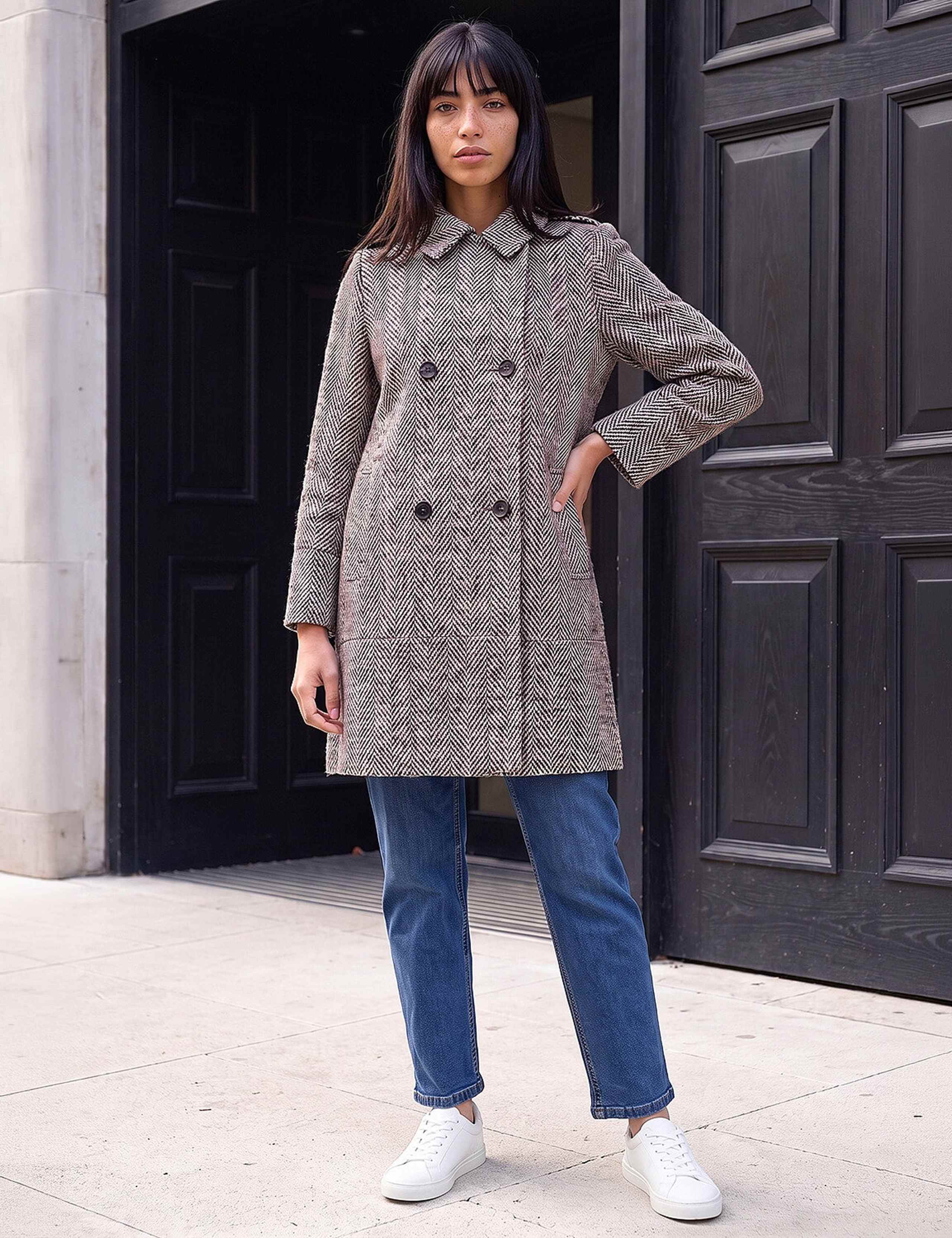 Petite Collared Double Breasted Coat 2 of 4