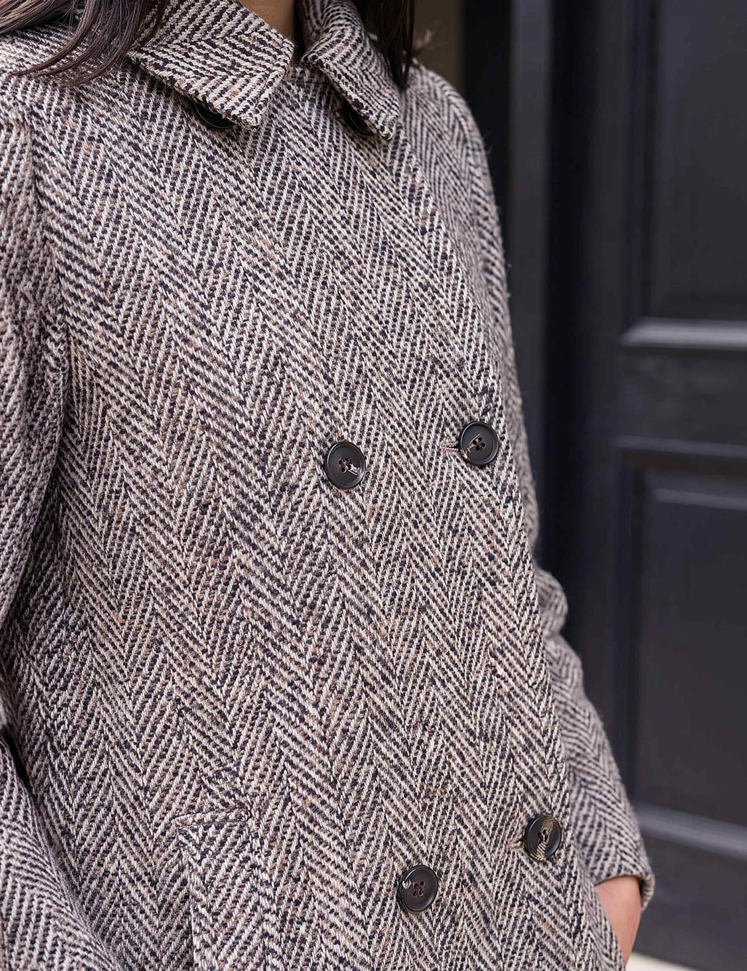 Petite Collared Double Breasted Coat 3 of 4