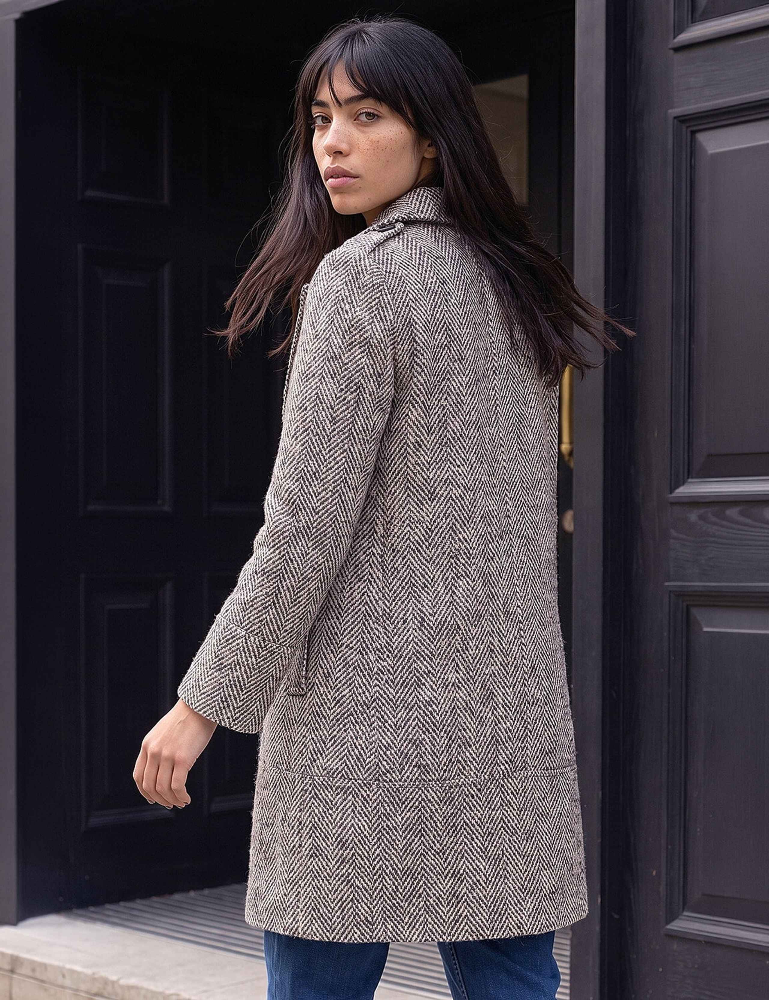 Petite Collared Double Breasted Coat 4 of 4
