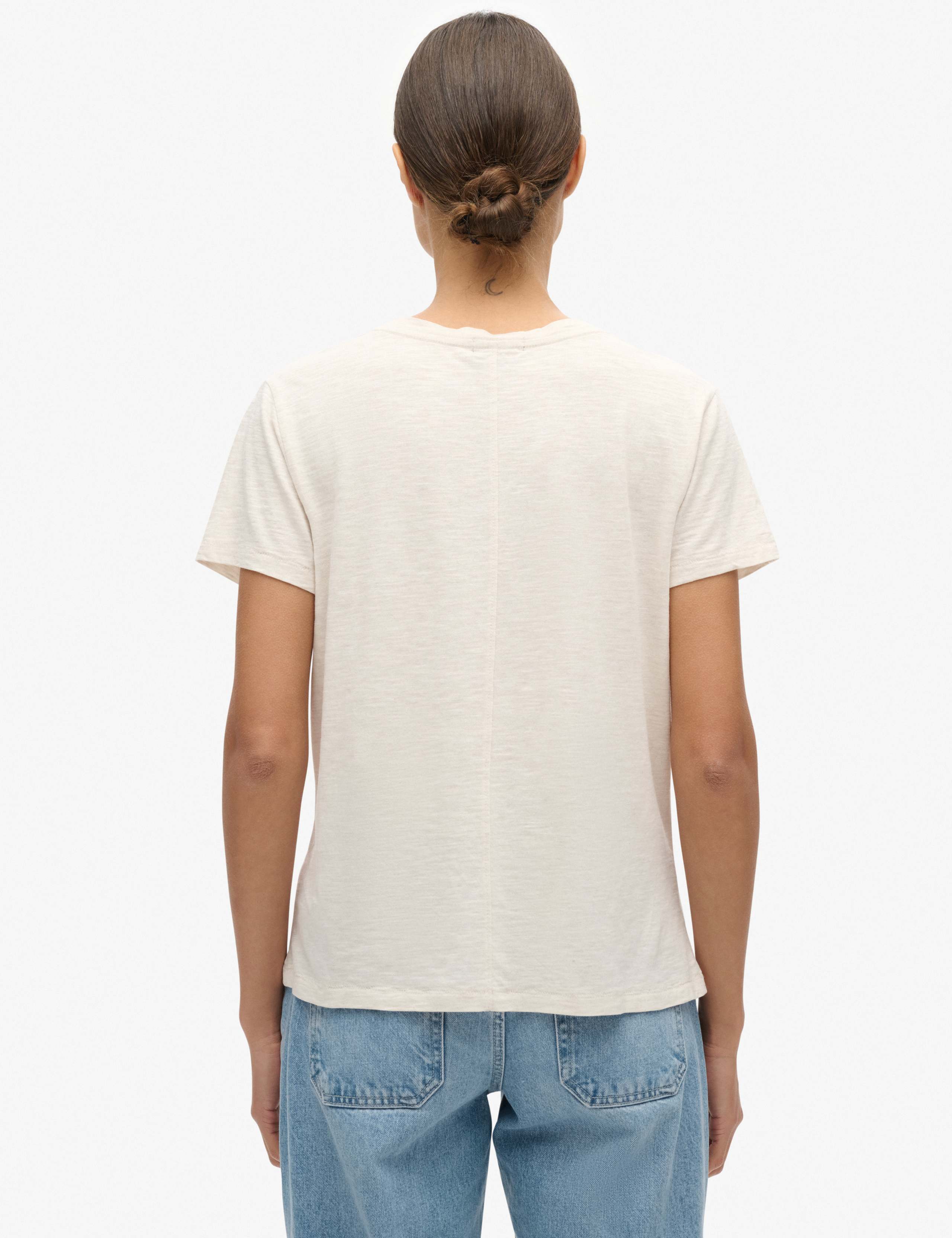 Cotton Rich Embroidered V-Neck T-Shirt 3 of 4
