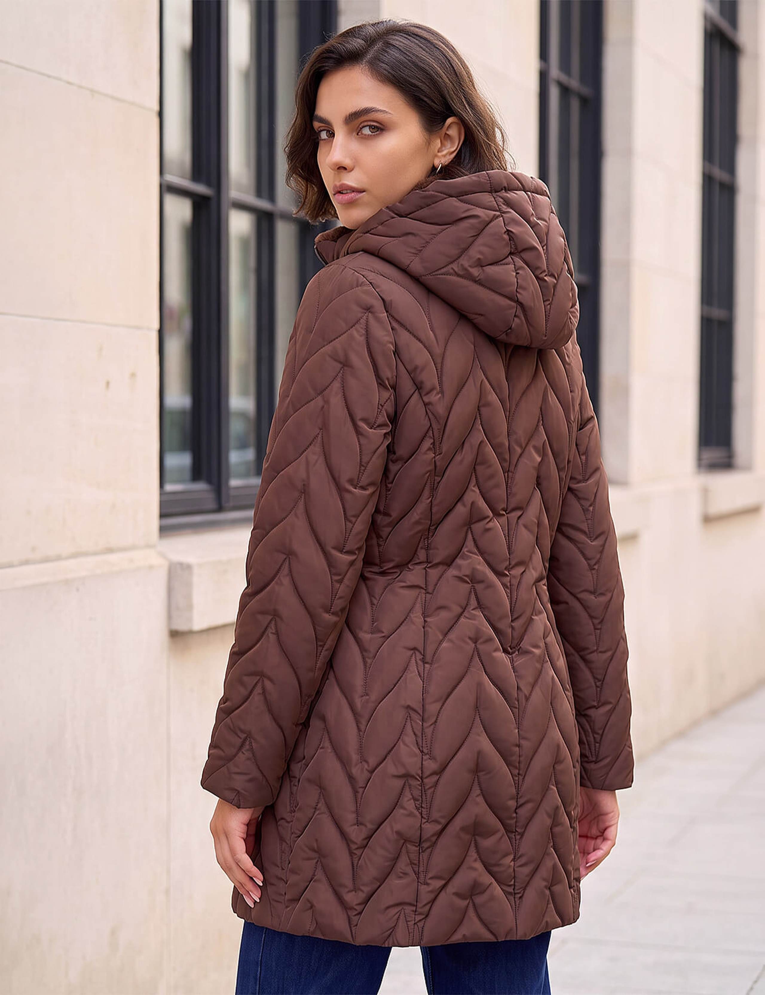 Zig Zag Padded Hooded Coat 4 of 4