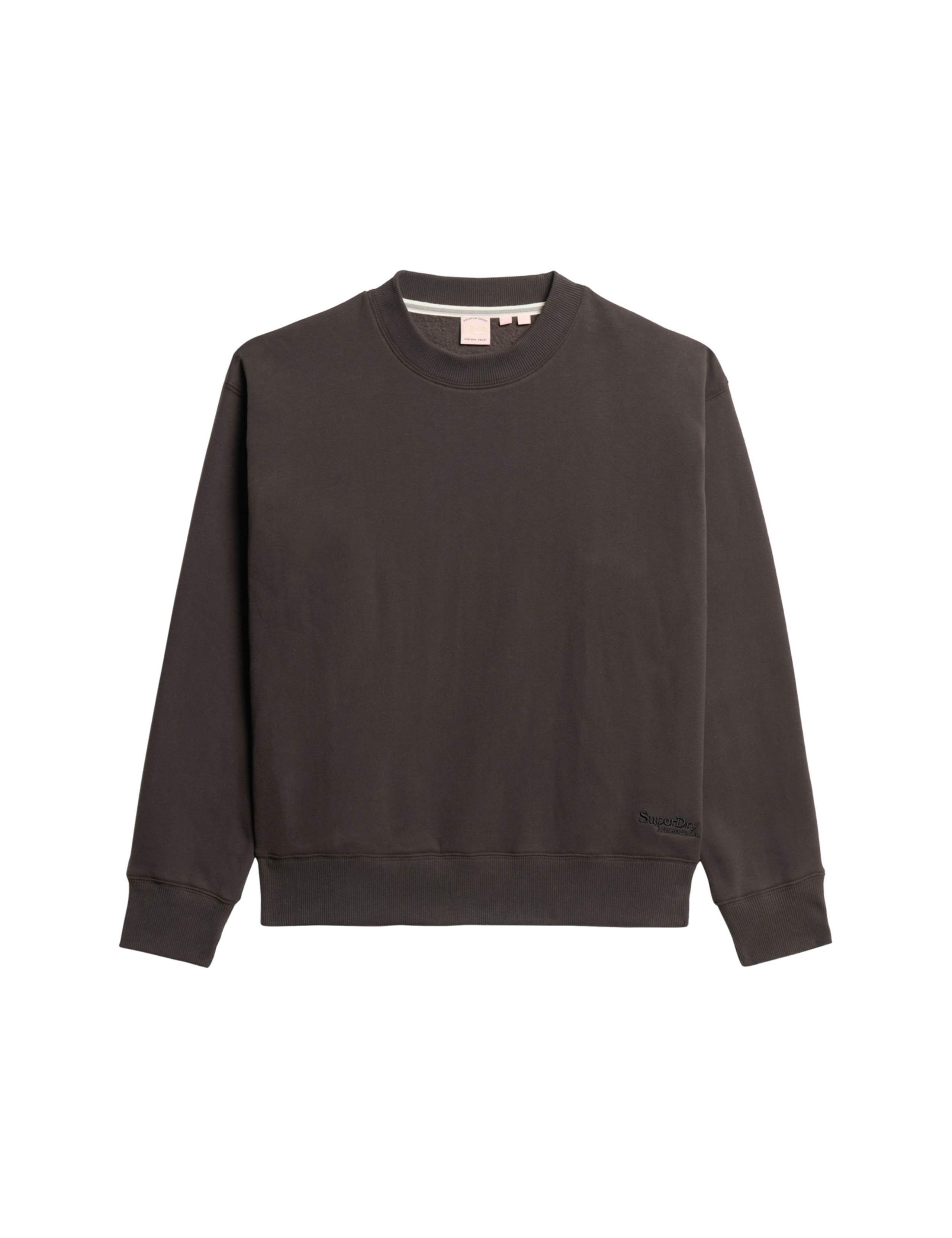 Cotton Rich Embroidered Crew Neck Relaxed Sweatshirt 2 of 7