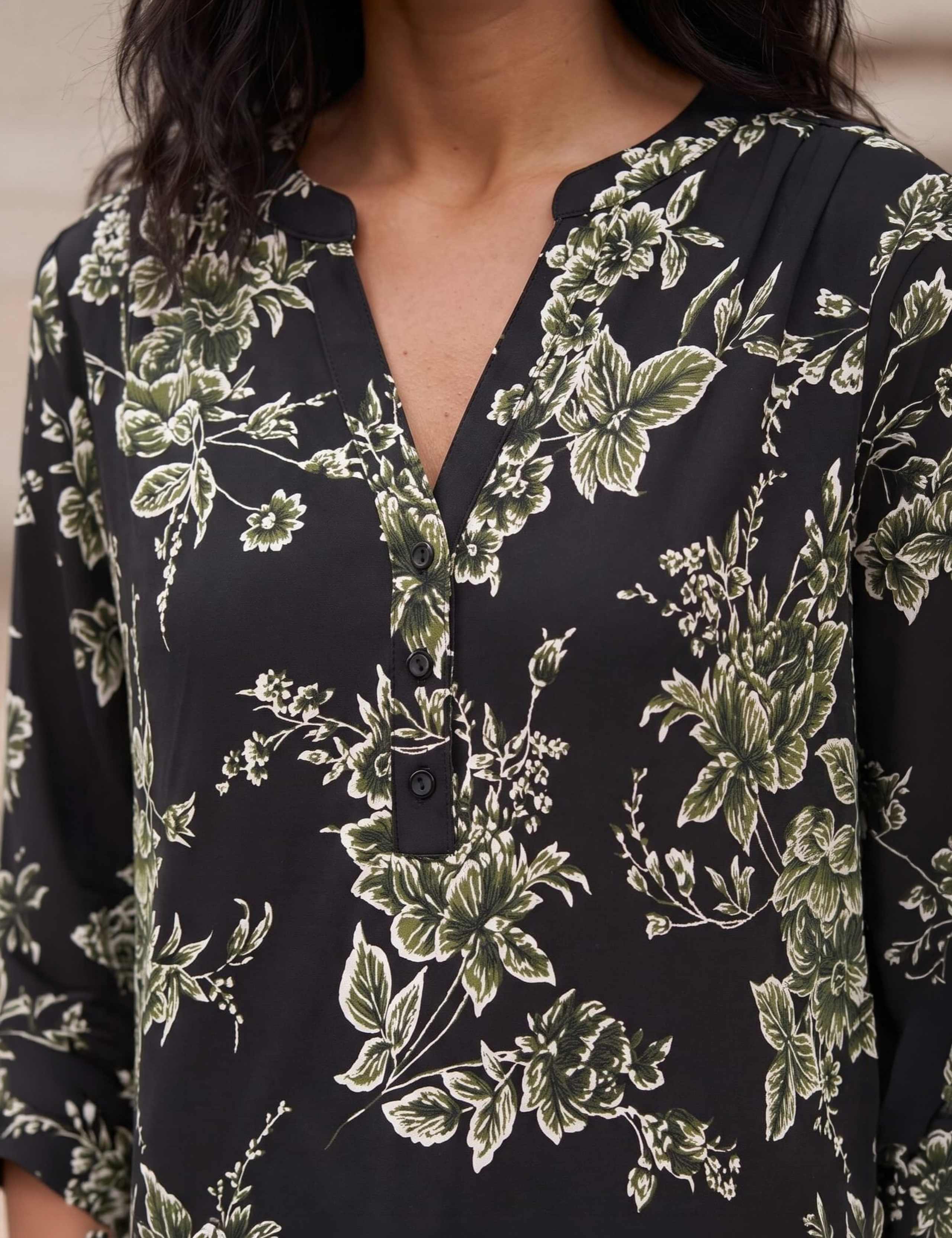Floral Puff Print Stretch Shirt 4 of 4