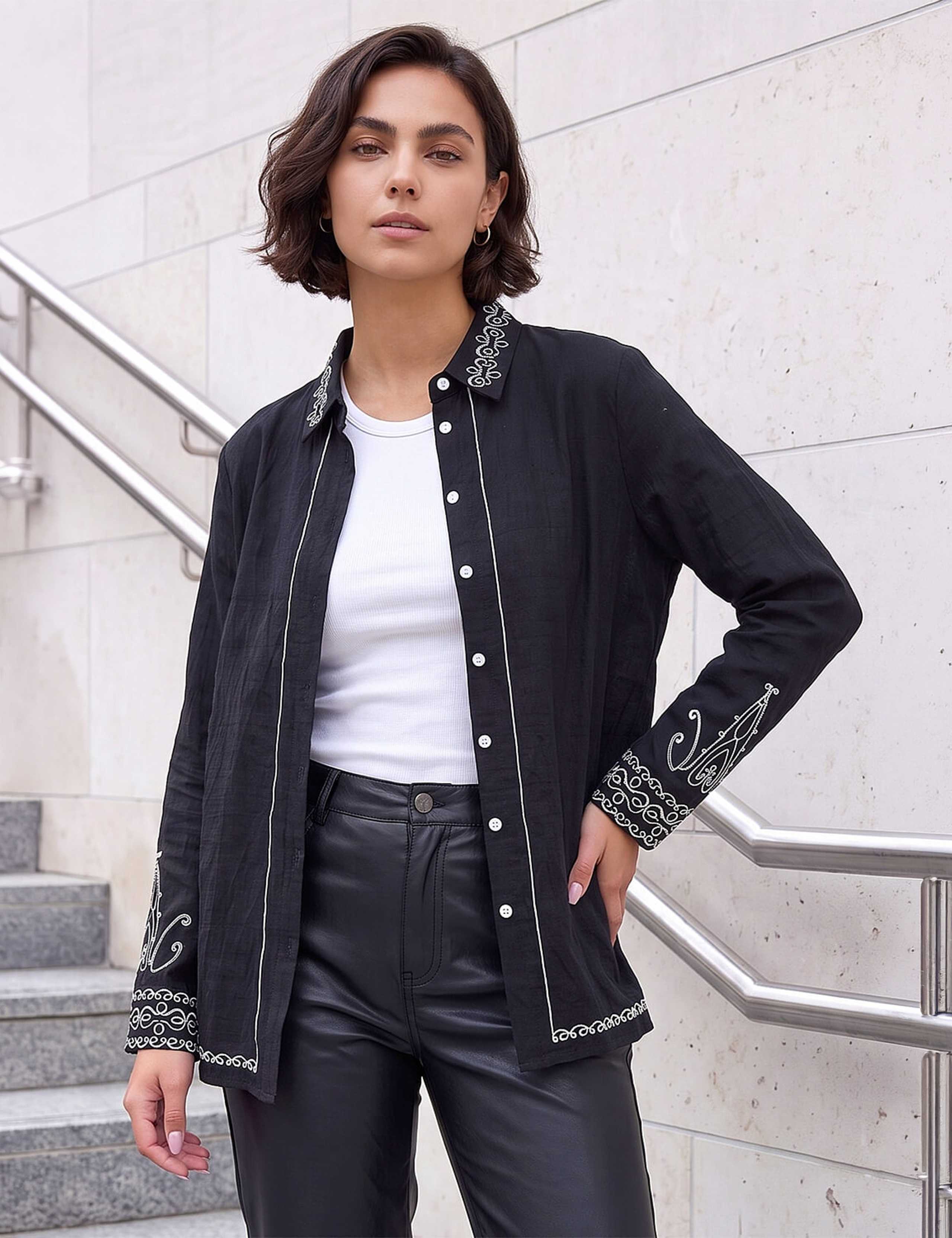 Embroidered Collared Shirt 2 of 4
