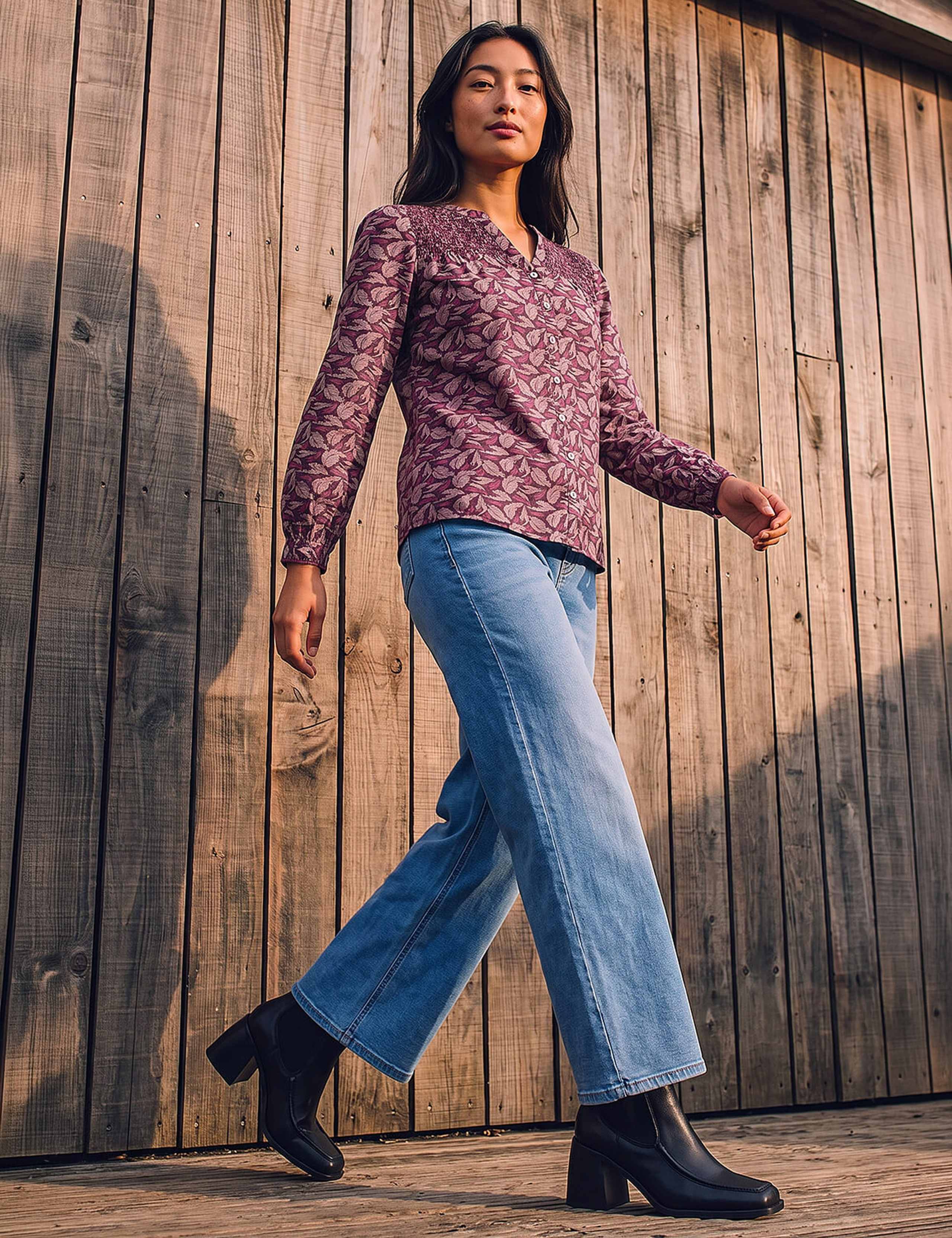 Petite Pure Cotton Printed Button Through Shirt 2 of 4