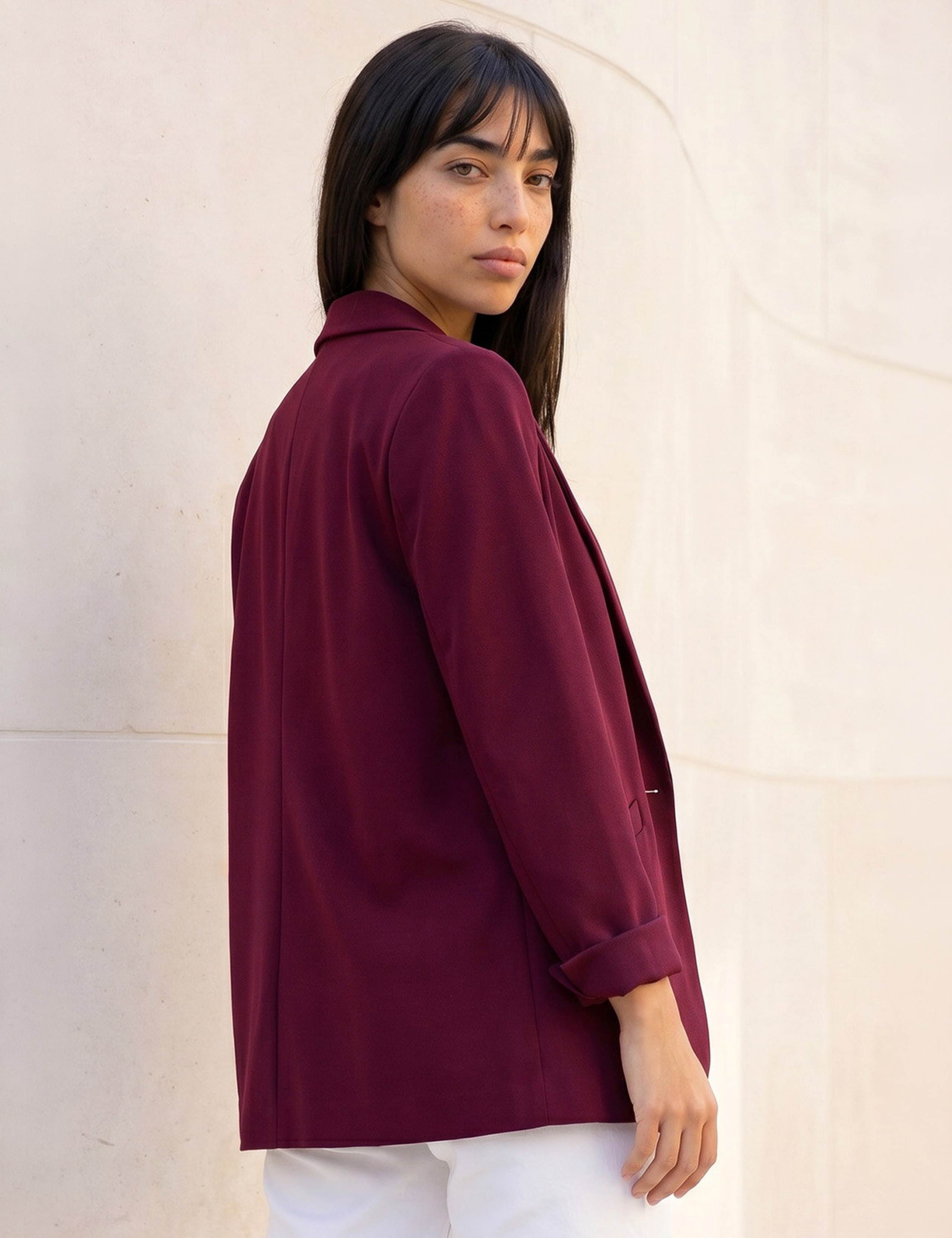 Petite Oversized Revere Collar Blazer 2 of 4