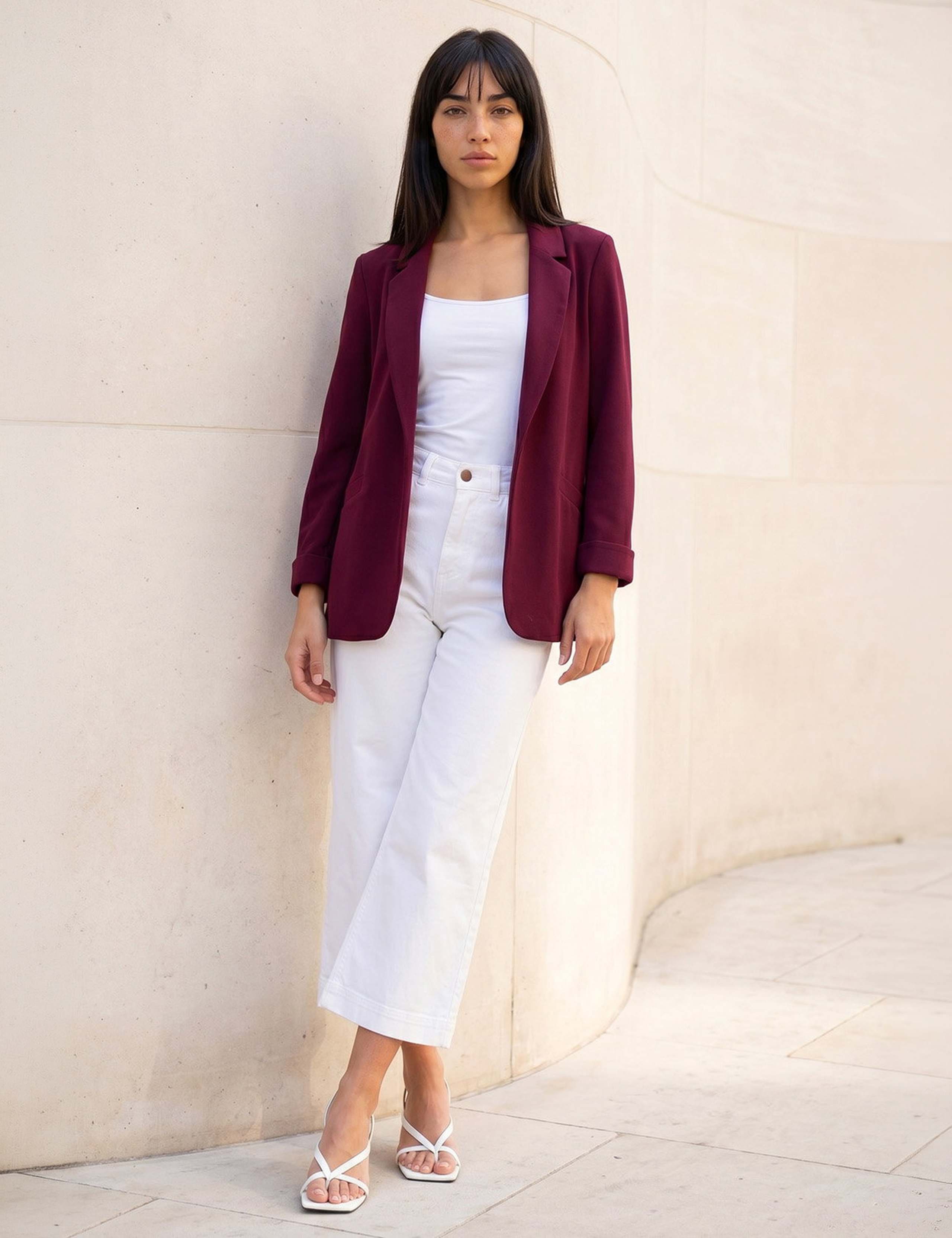 Petite Oversized Revere Collar Blazer 3 of 4