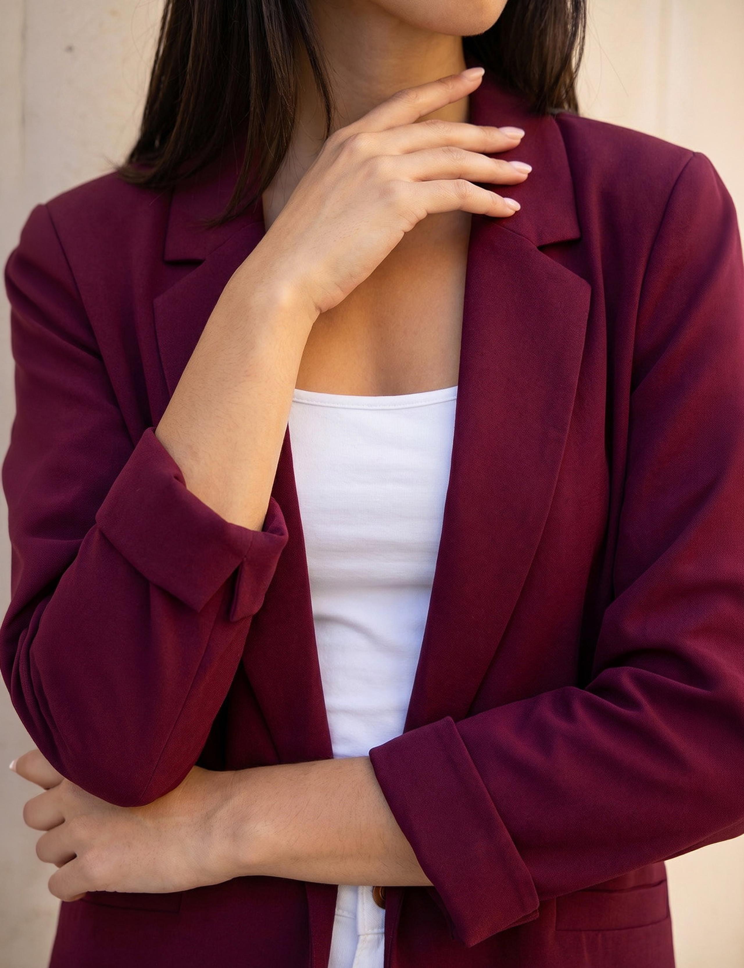 Petite Oversized Revere Collar Blazer 4 of 4