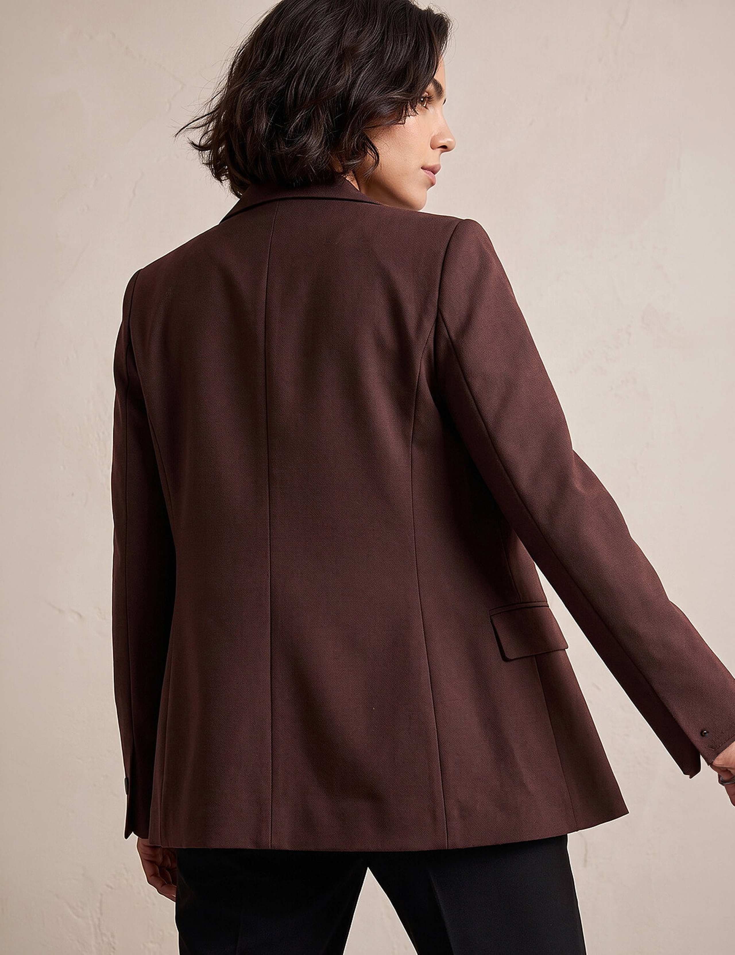 Single Breasted Oversized Cropped Blazer 2 of 4