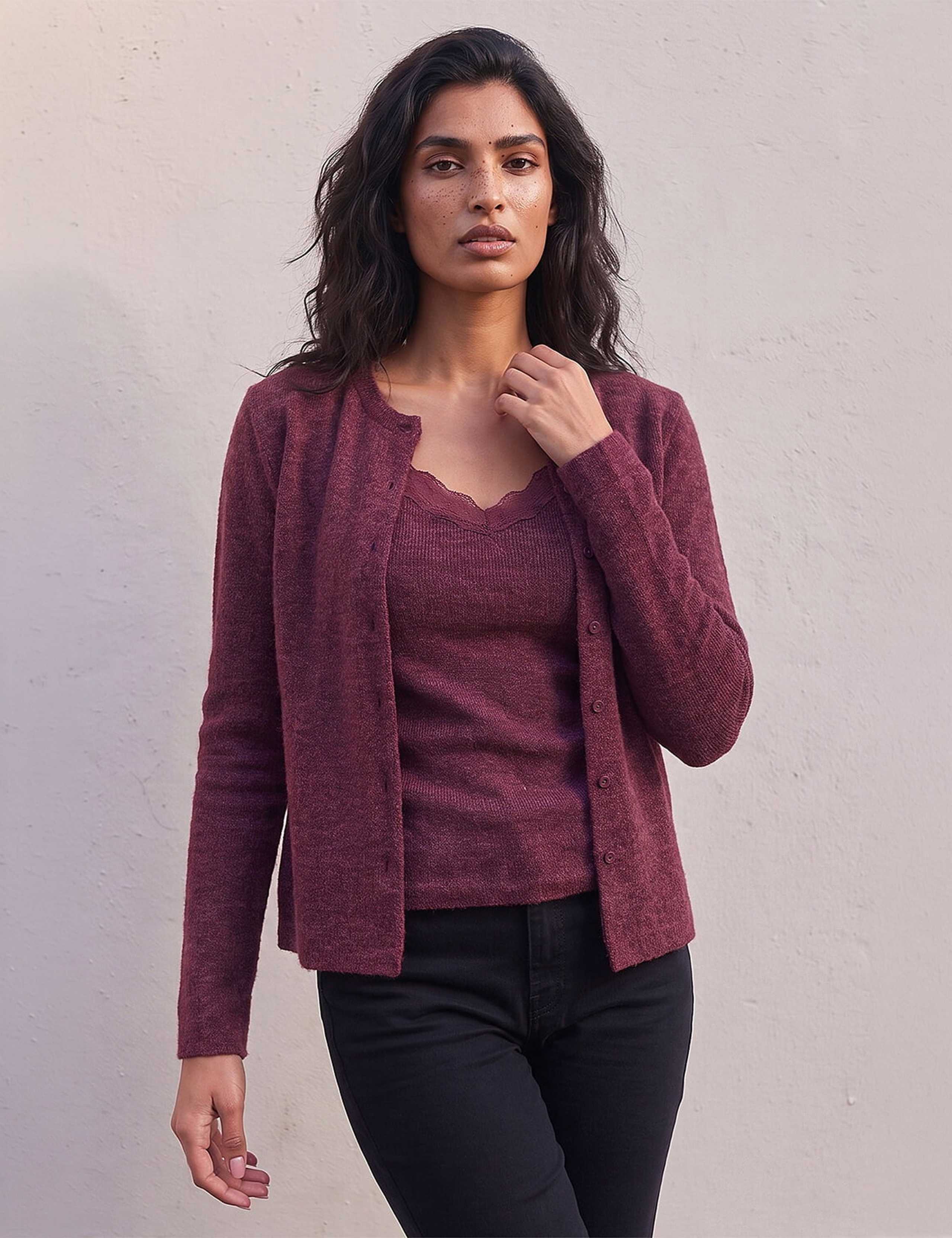 Lace Detail 2 In 1 Cardigan 1 of 4