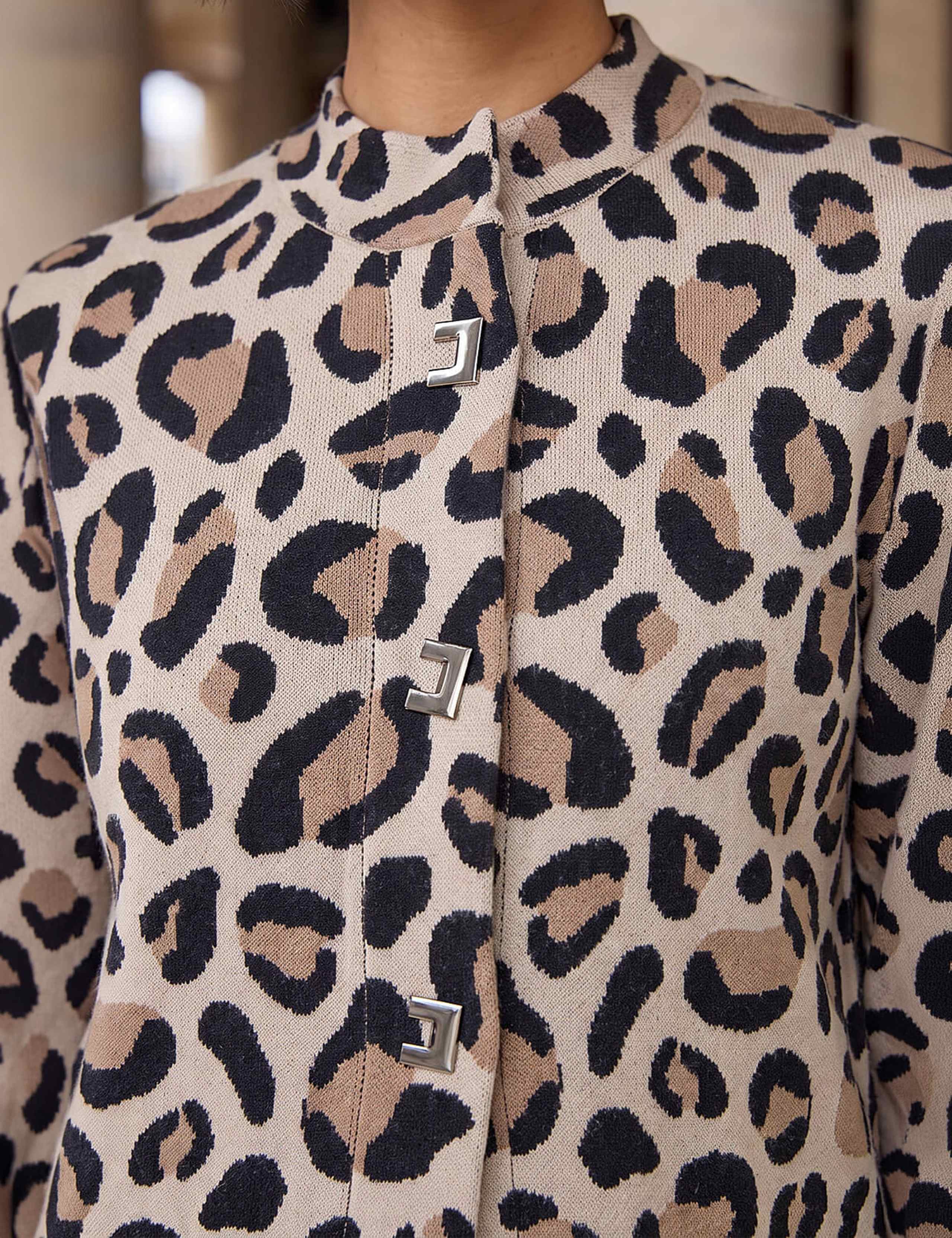 Petite Animal Print Cardigan 3 of 4