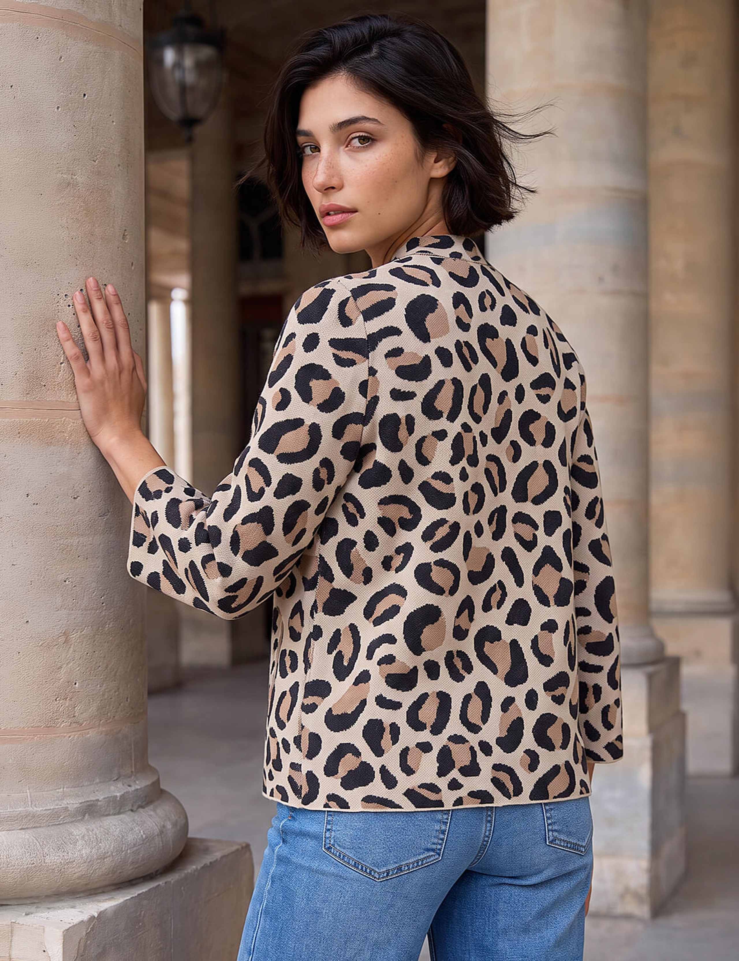 Petite Animal Print Cardigan 4 of 4