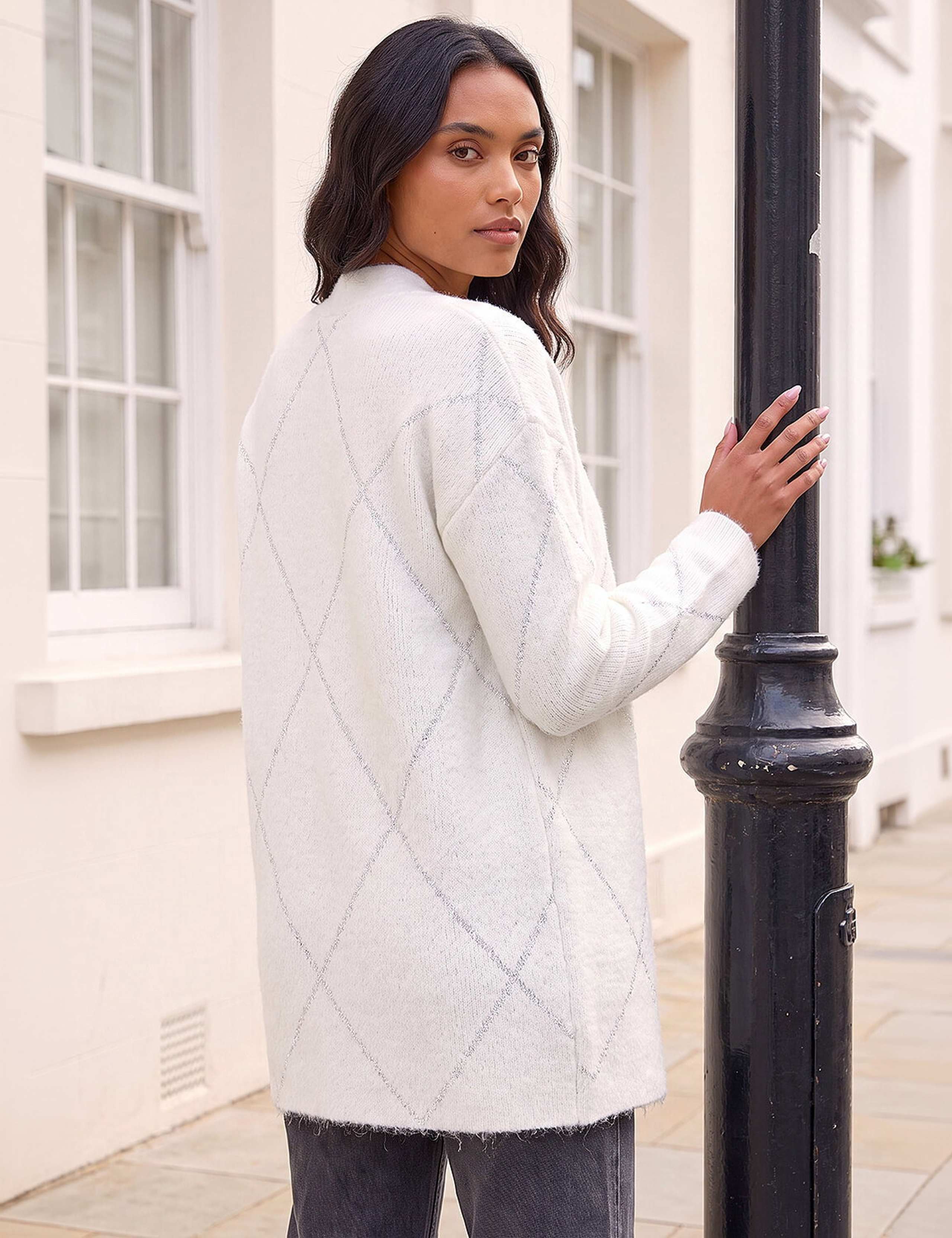 Sparkly Argyle Cardigan 3 of 4